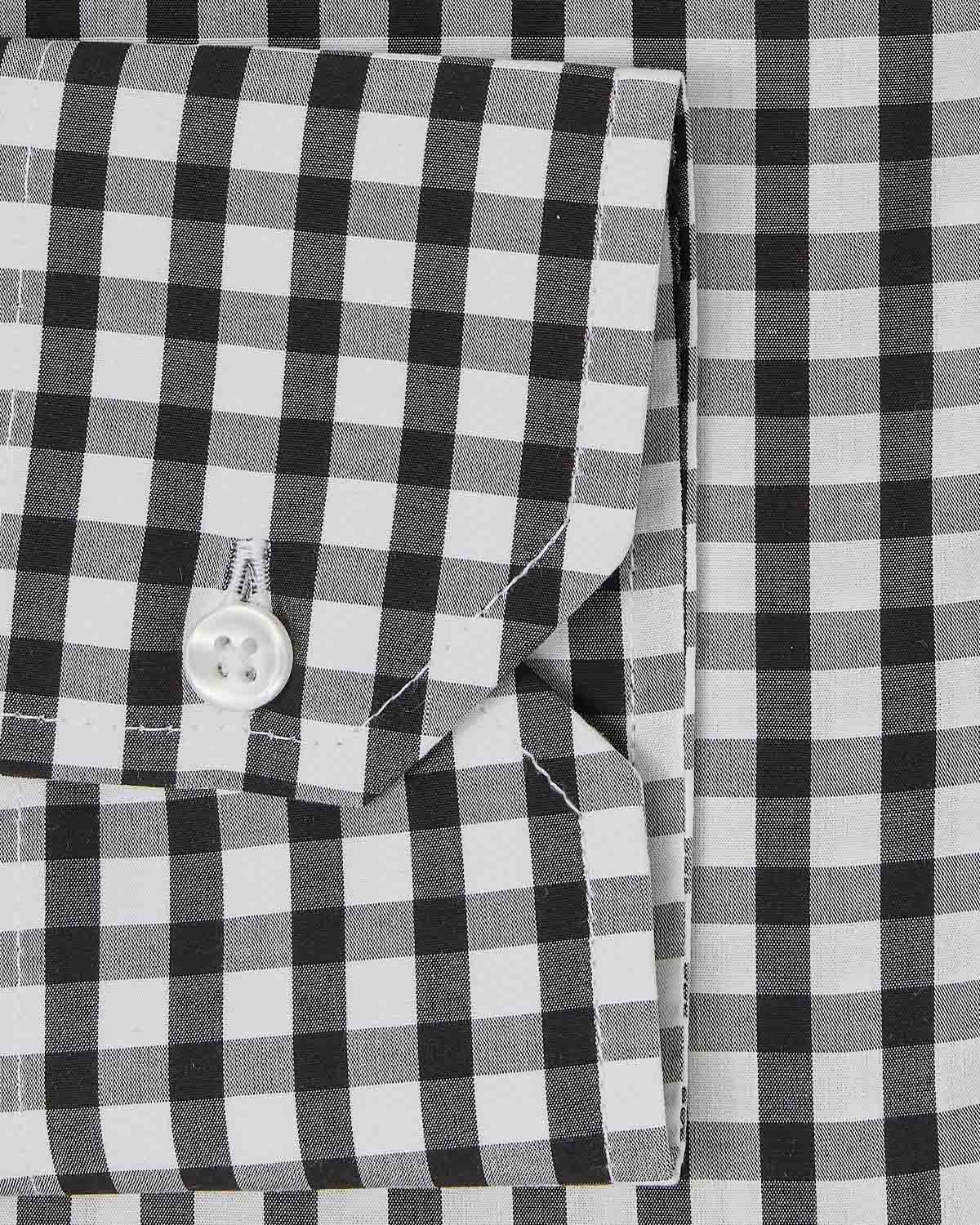 Black Gingham Dress Shirt - Image 3