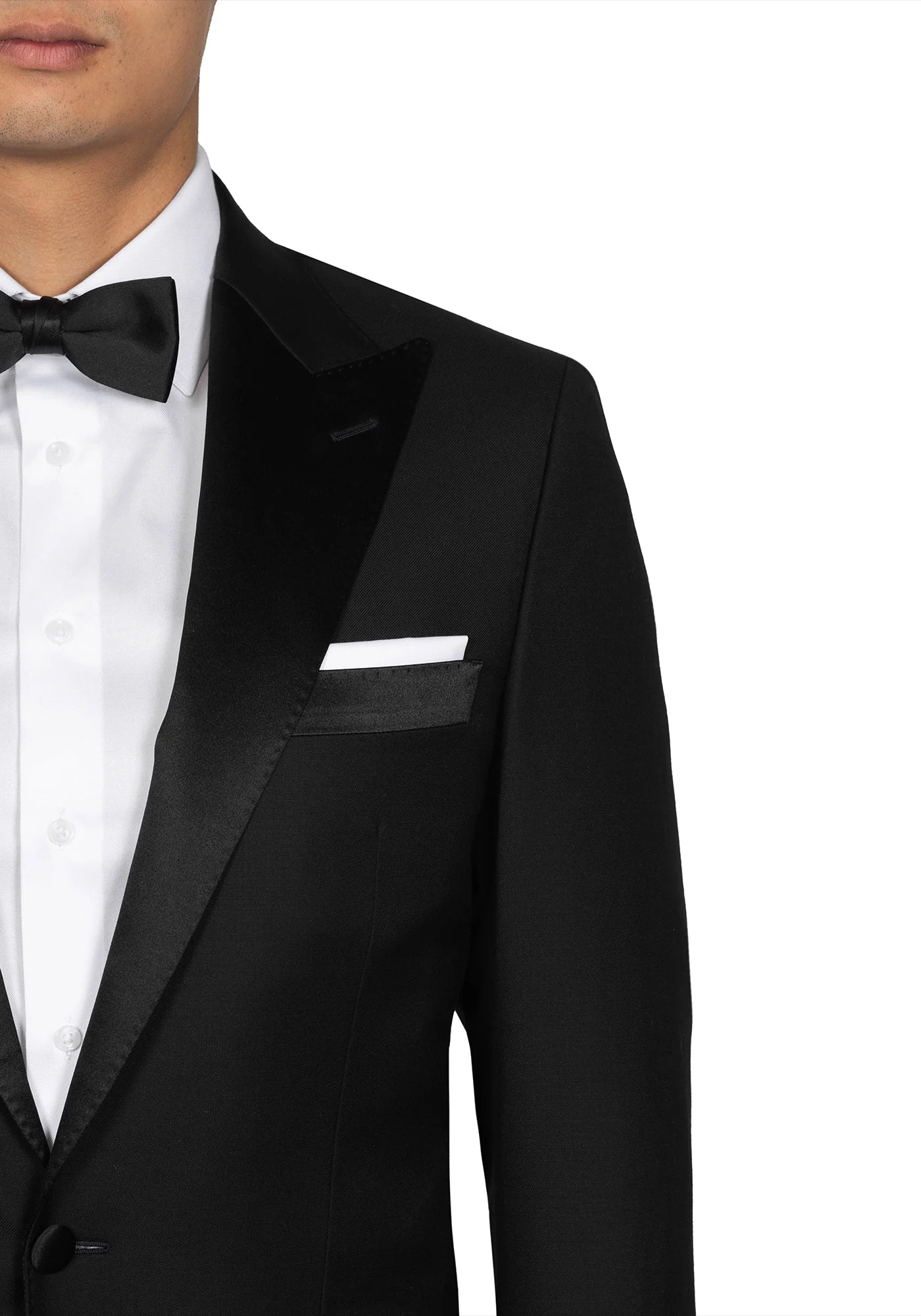 The Radcliffe Black Twill Tuxedo Pants - Image 3