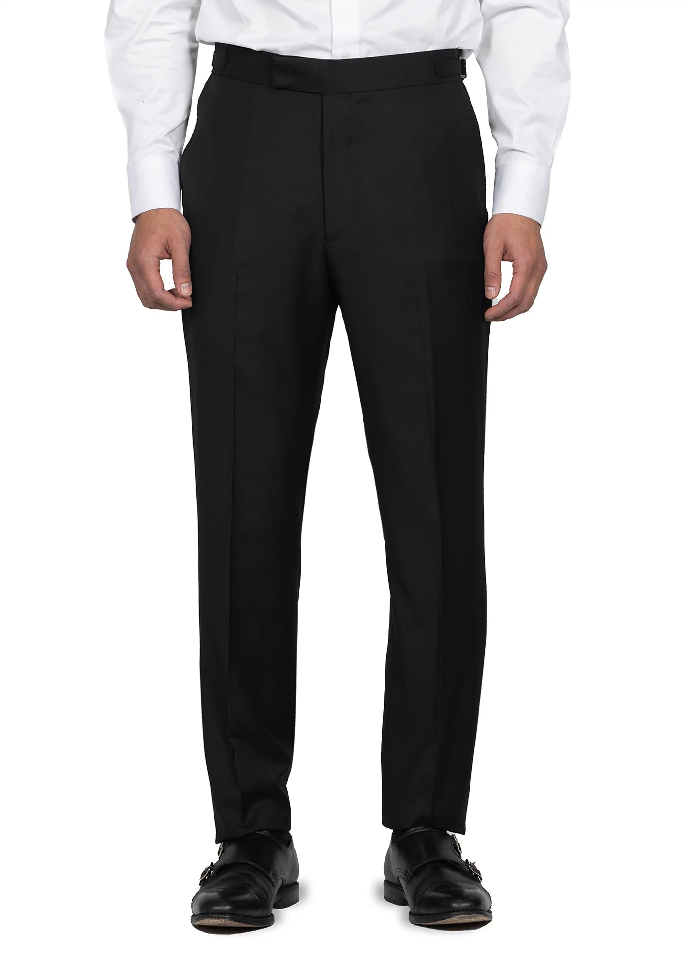 The Radcliffe Black Twill Tuxedo Pants - Image 5