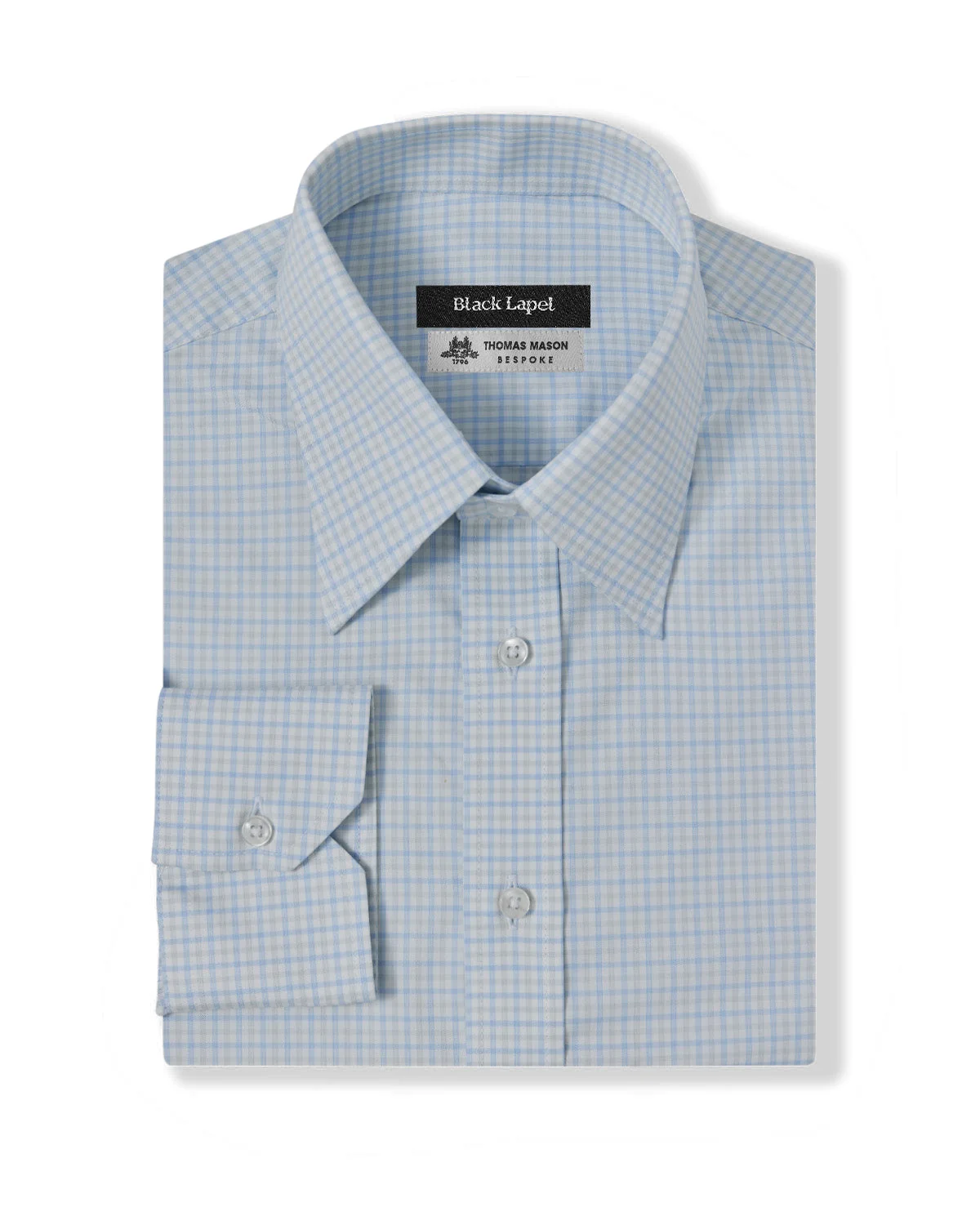 Blue and Grey Check Dress Shirt
