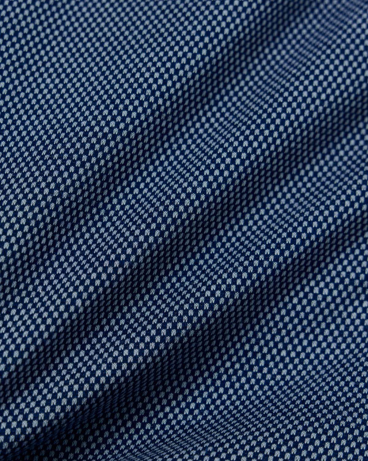 Blue Check Performance Pique Knit Shirt - Image 4