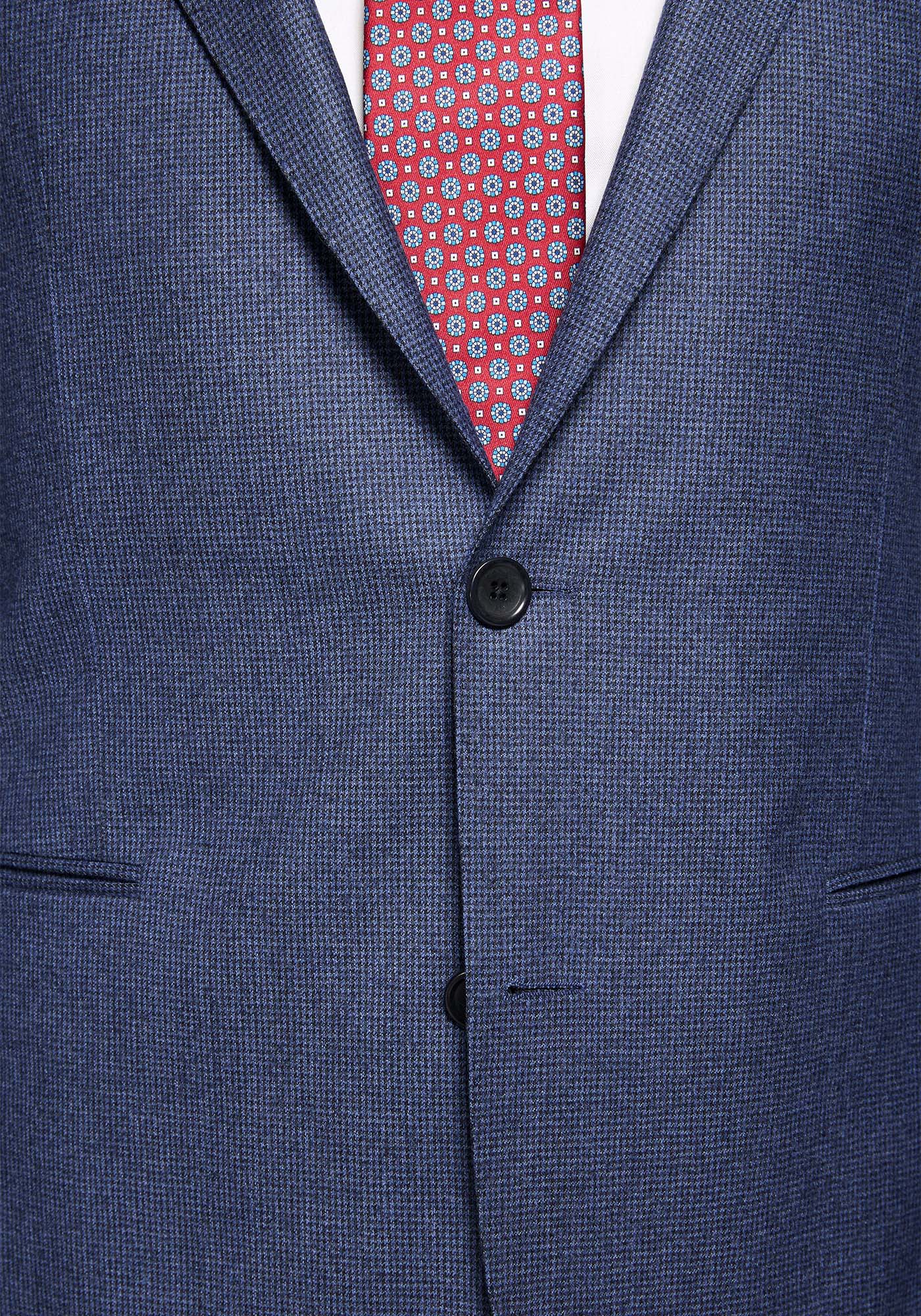 Blue Houndstooth Wool Flannel Suit - Image 7
