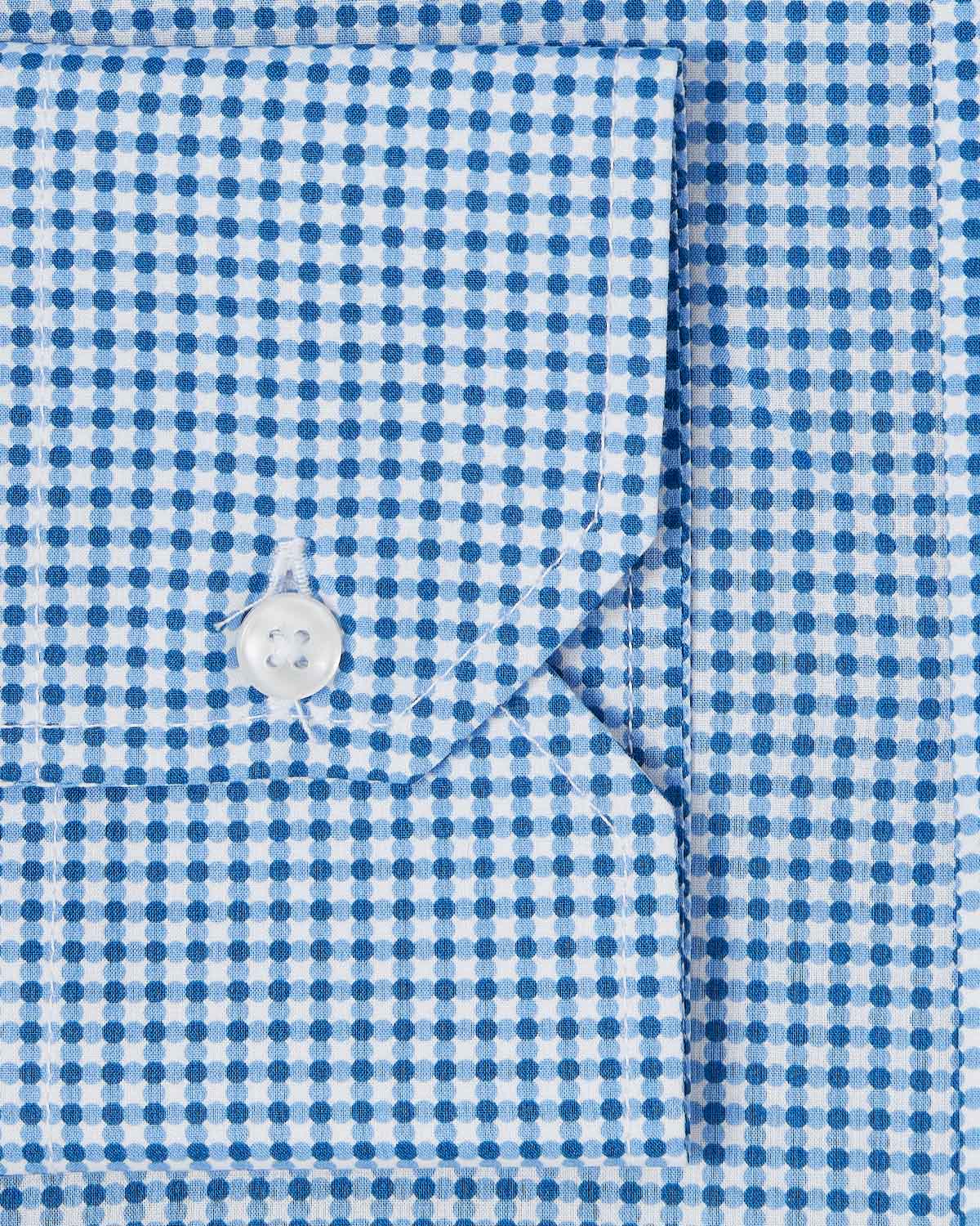 Blue Mod Dots Printed Dress Shirt - Image 3