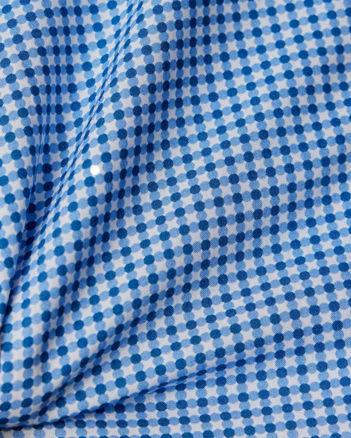 Blue Mod Dots Printed Dress Shirt - Image 4