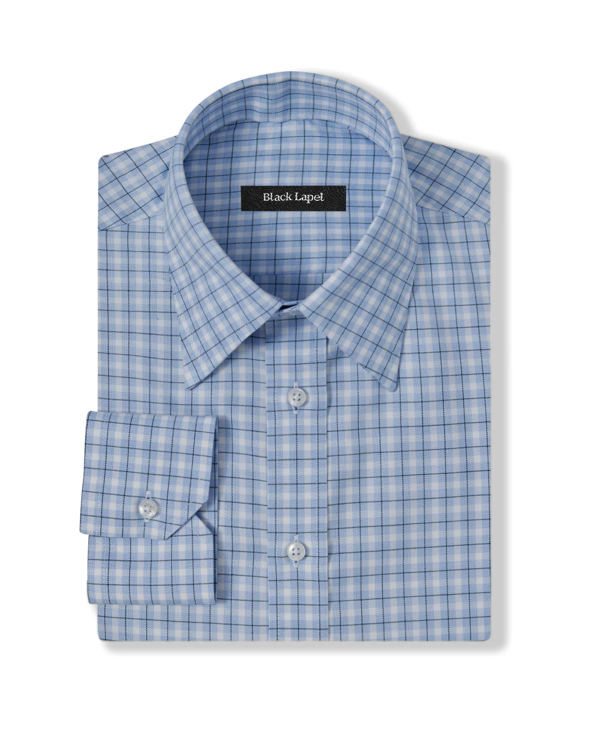 Blue Multi-Check Dress Shirt