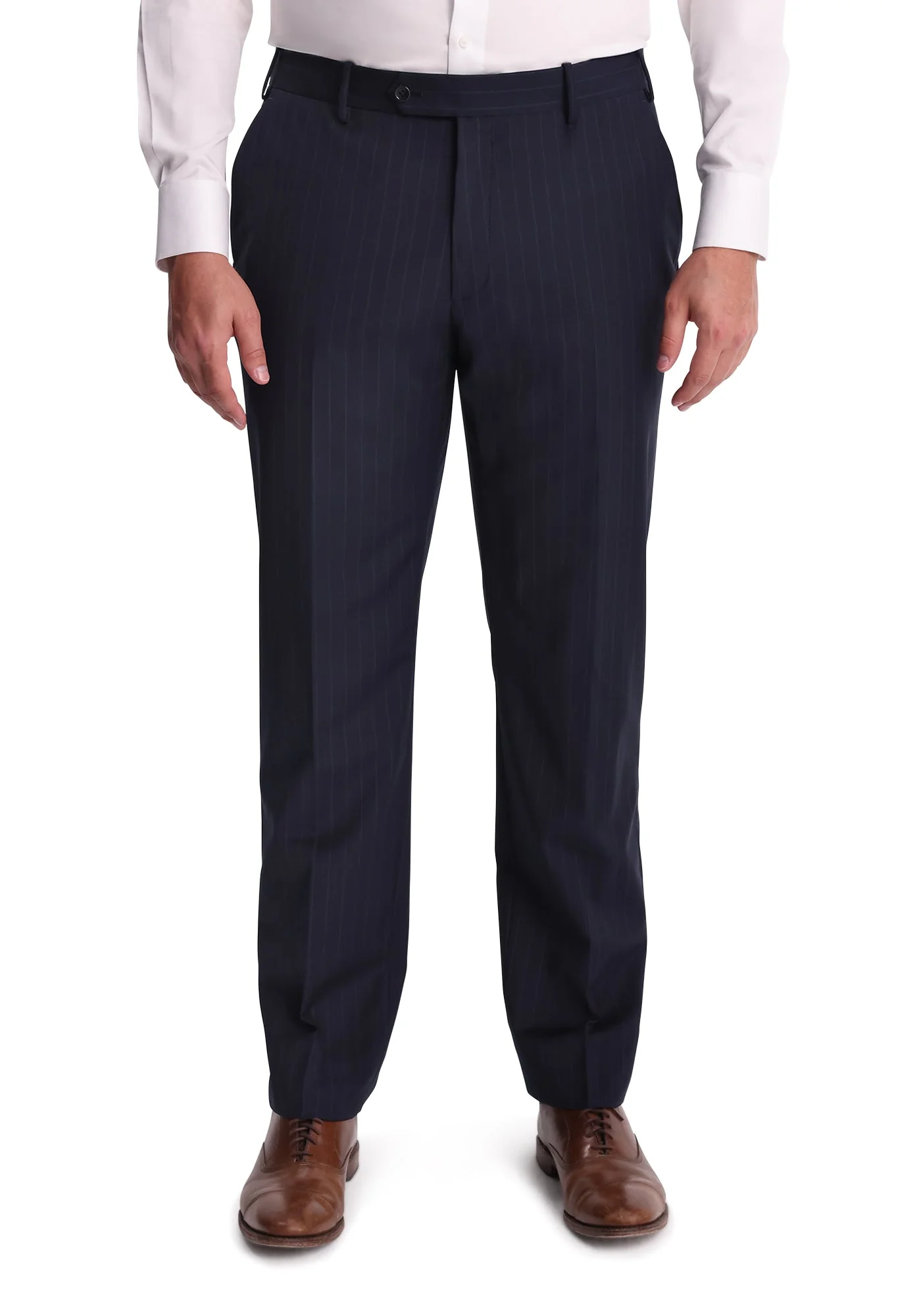 Blue-on-Blue Pinstripe Stretch Fresco Suit - Image 6