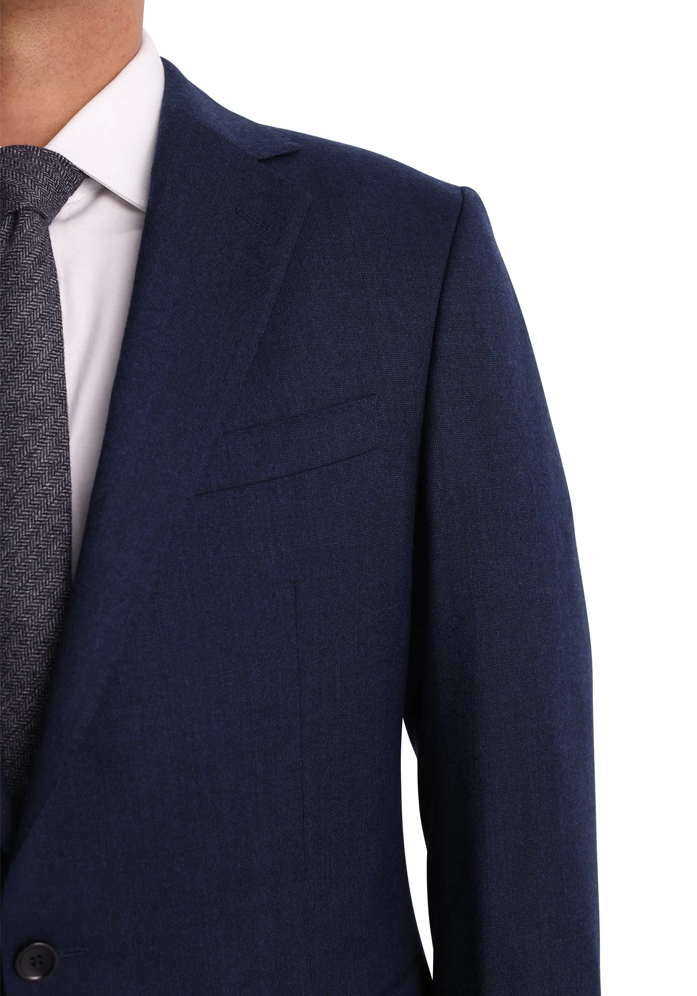 Blue Tick Weave Flannel Suit - Image 4