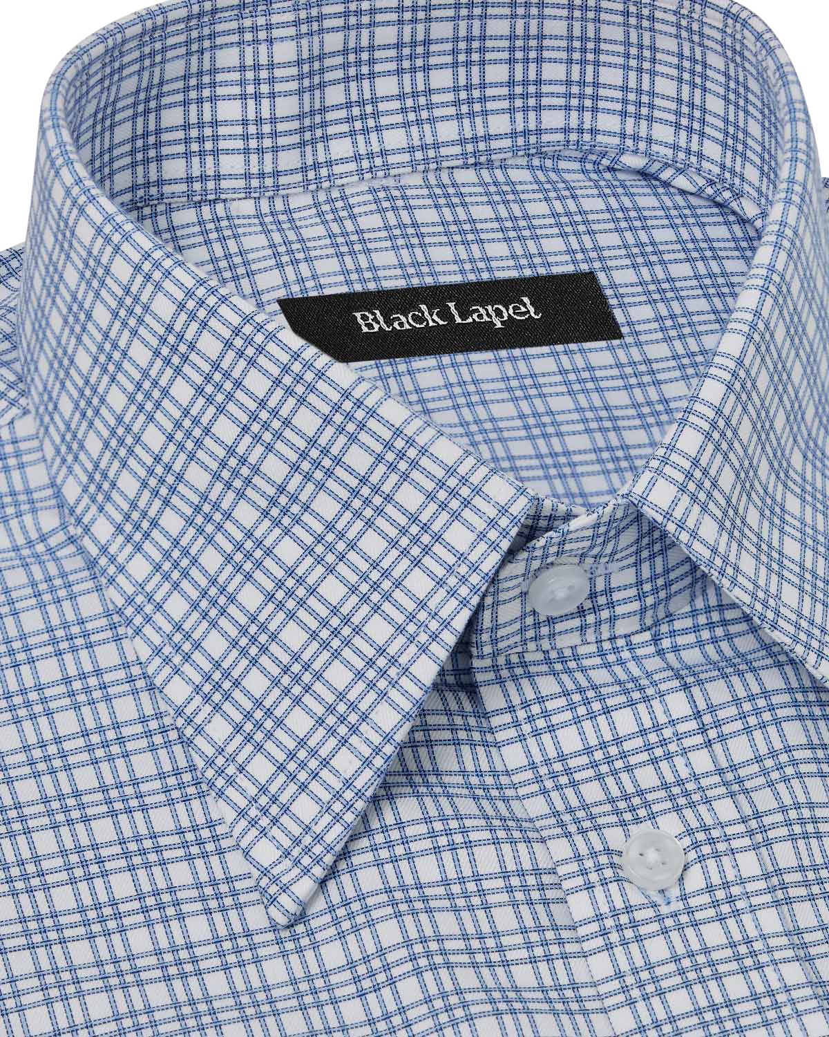 Blue Triple Windowpane Dress Shirt - Image 2