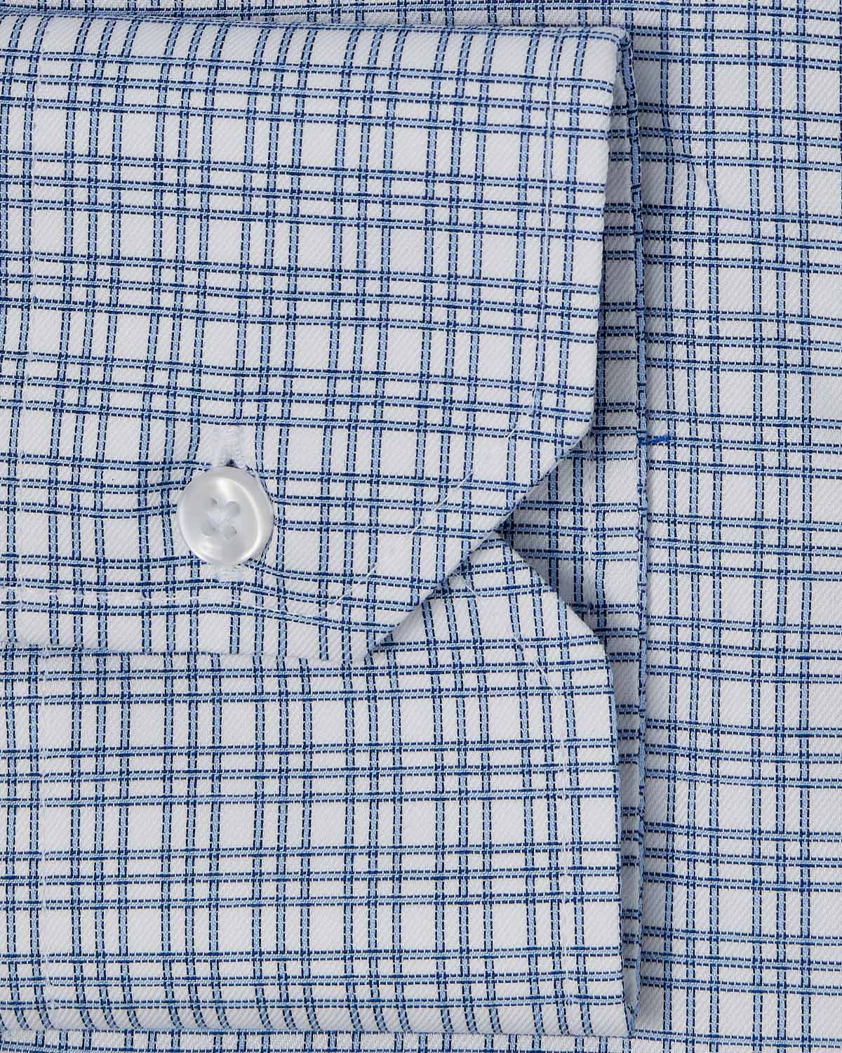 Blue Triple Windowpane Dress Shirt - Image 3