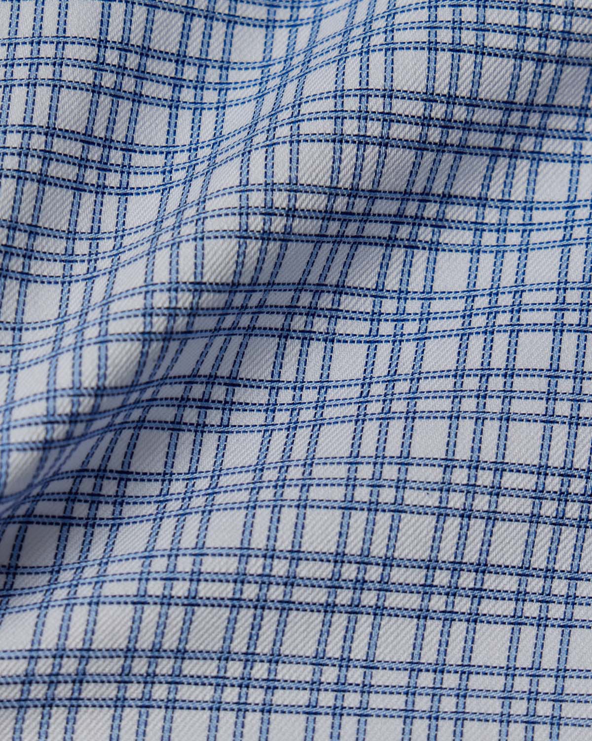 Blue Triple Windowpane Dress Shirt - Image 4