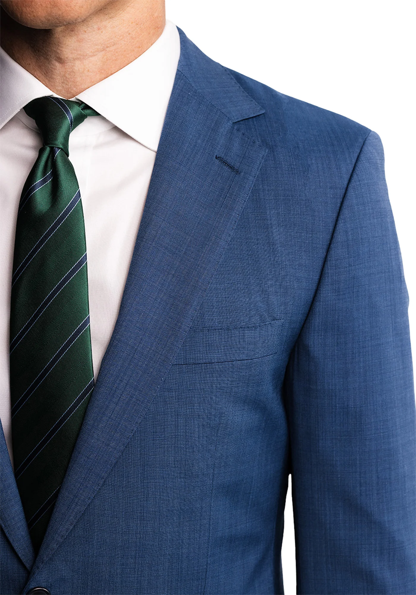 Bright Blue Tropical Wool Blazer - Image 5