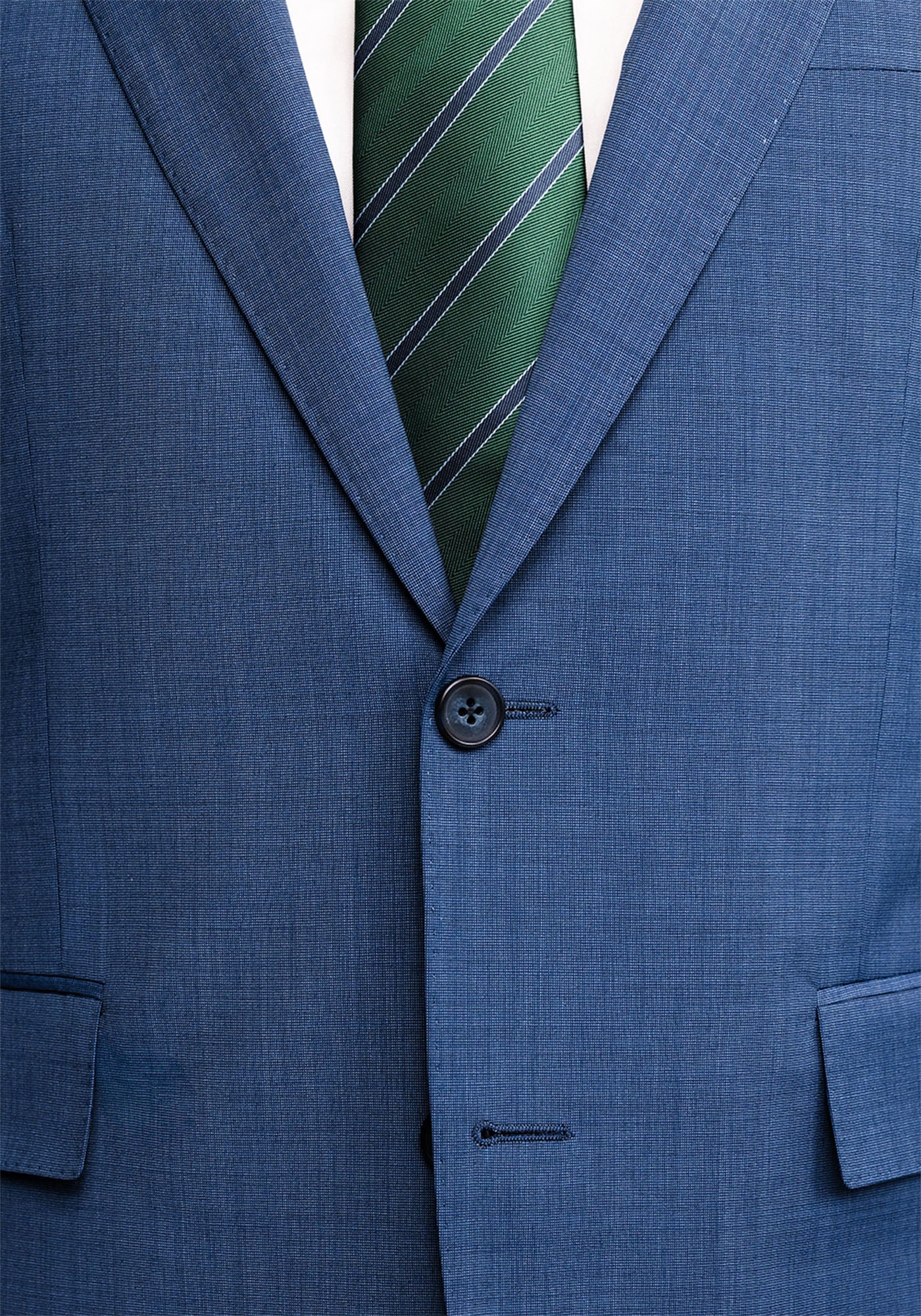 Bright Blue Tropical Wool Blazer - Image 6