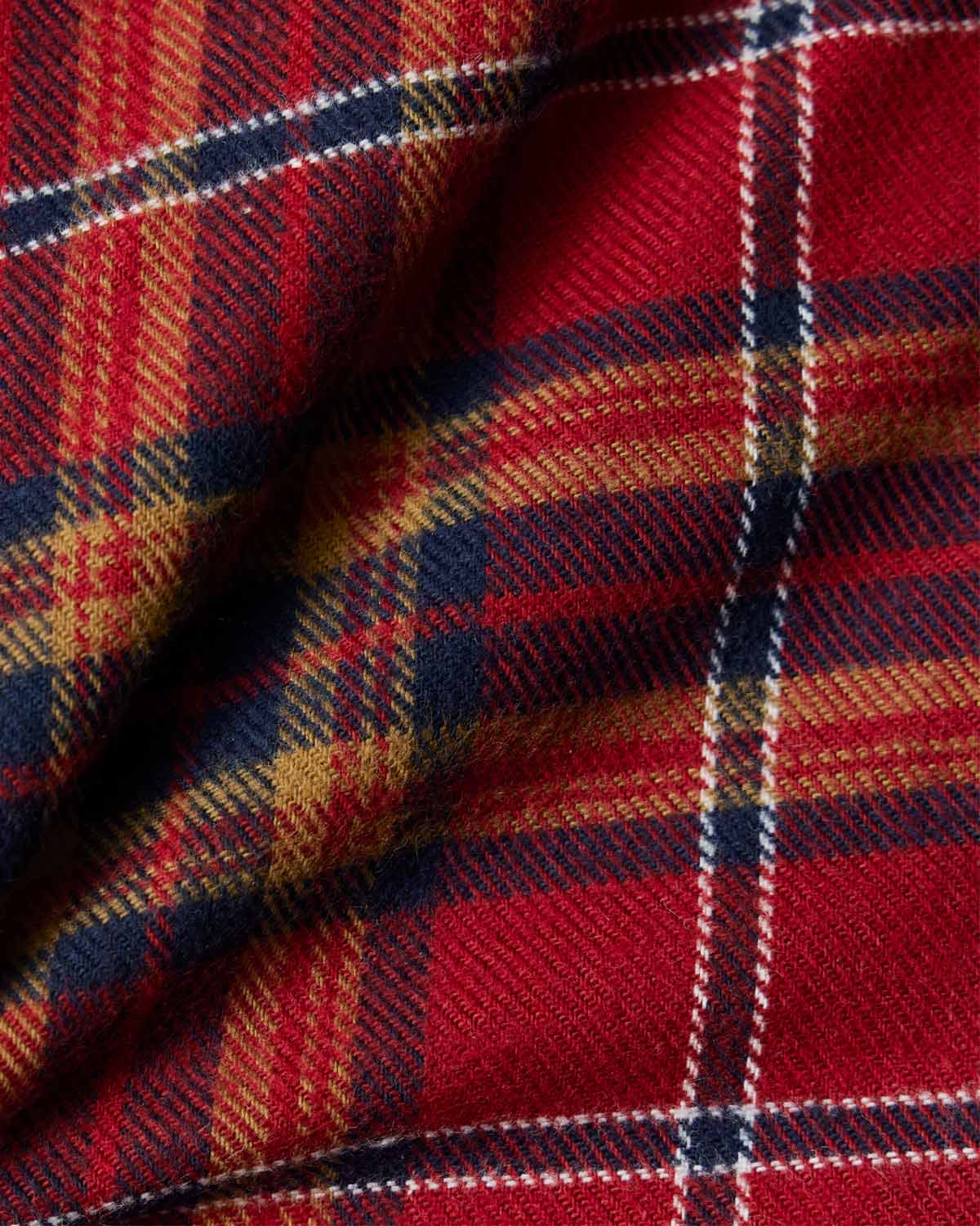Burgundy Plaid Flannel Shirt - Image 4