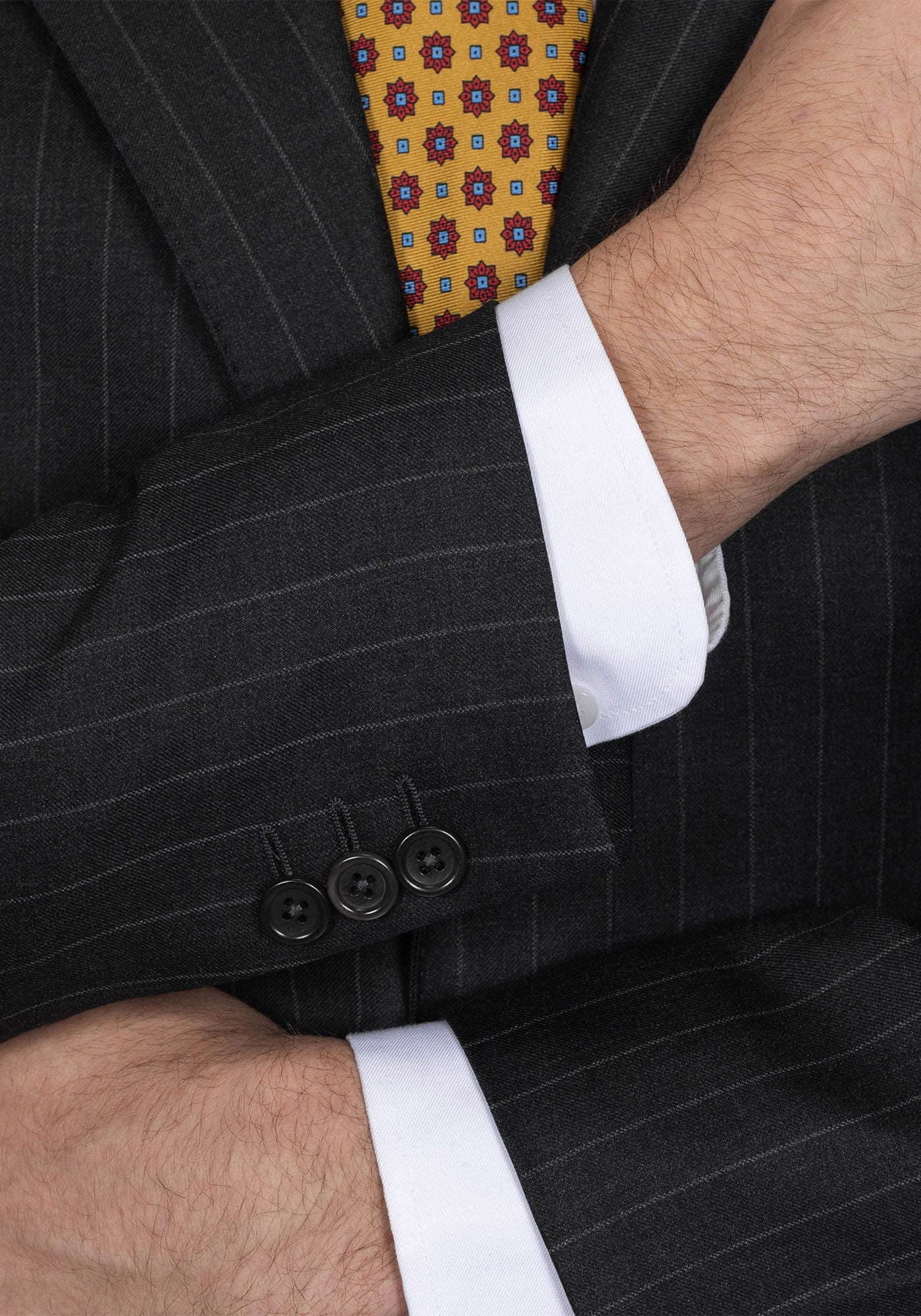 The Trivero Charcoal Chalk Stripe Suit - Image 4