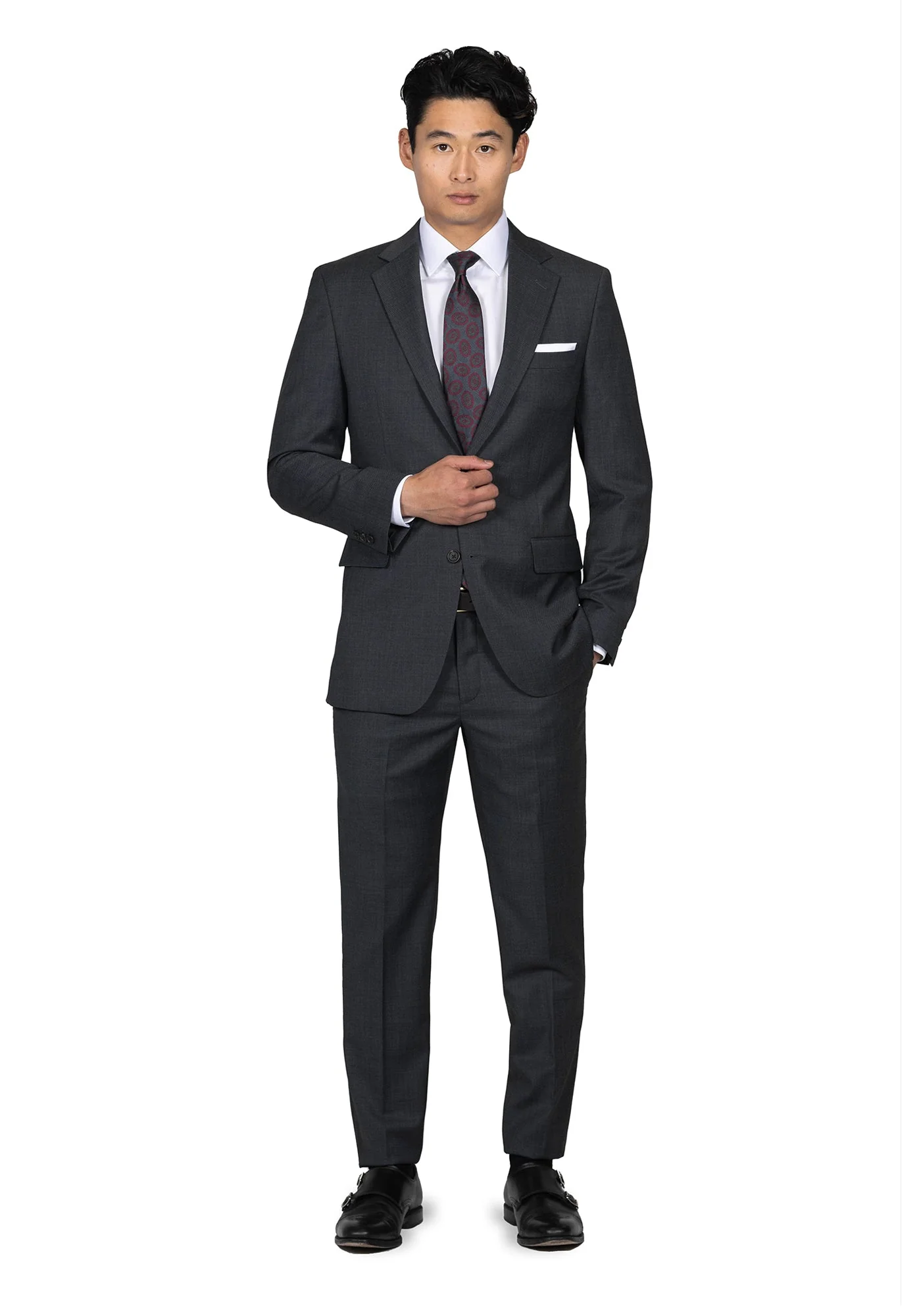 Charcoal Grey Birdseye Blazer - Image 2