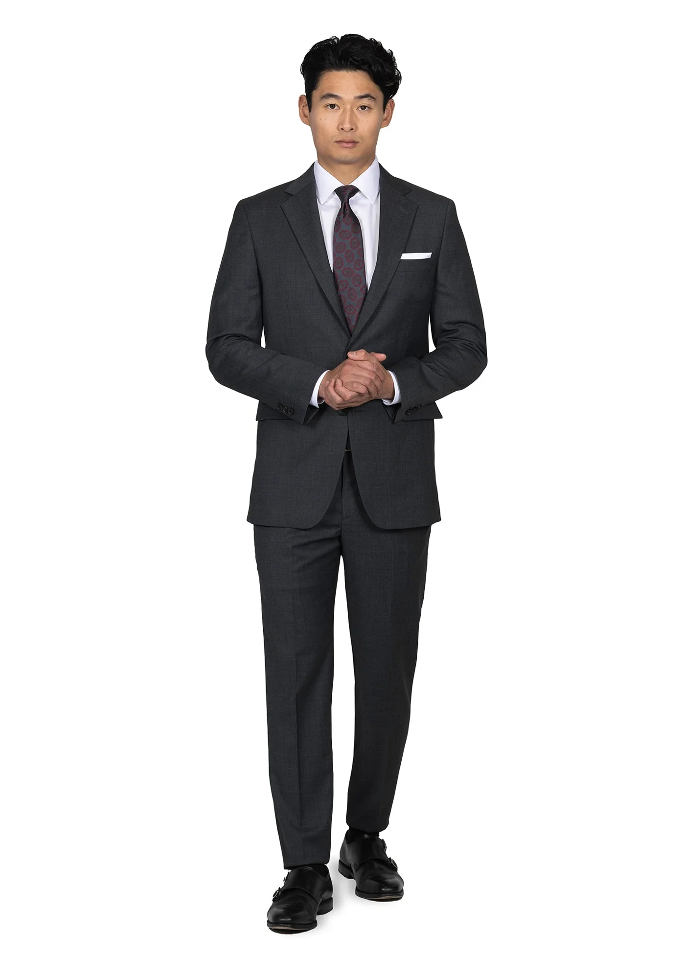 Charcoal Grey Birdseye Blazer - Image 3