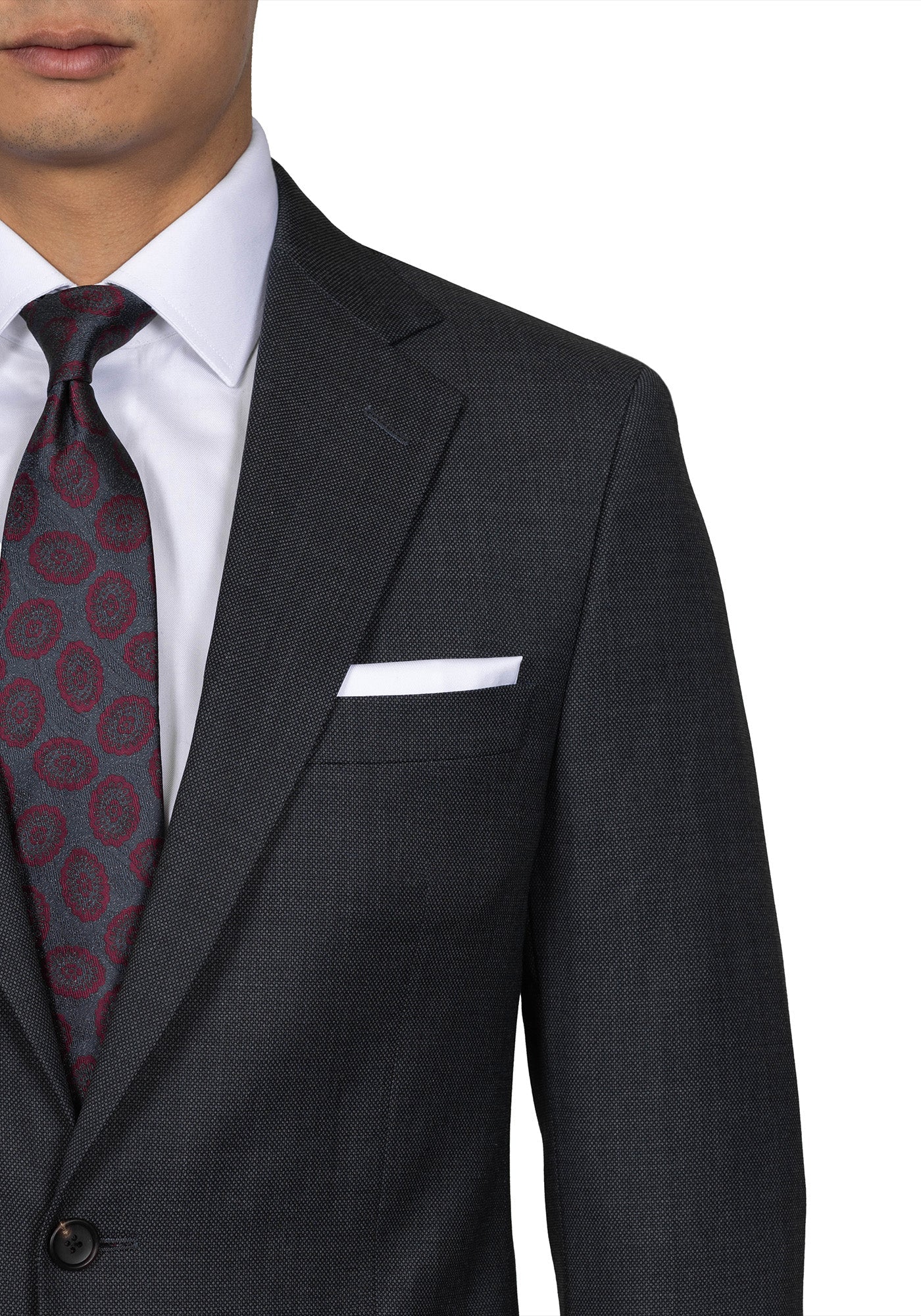 Charcoal Grey Birdseye Suit - Image 4