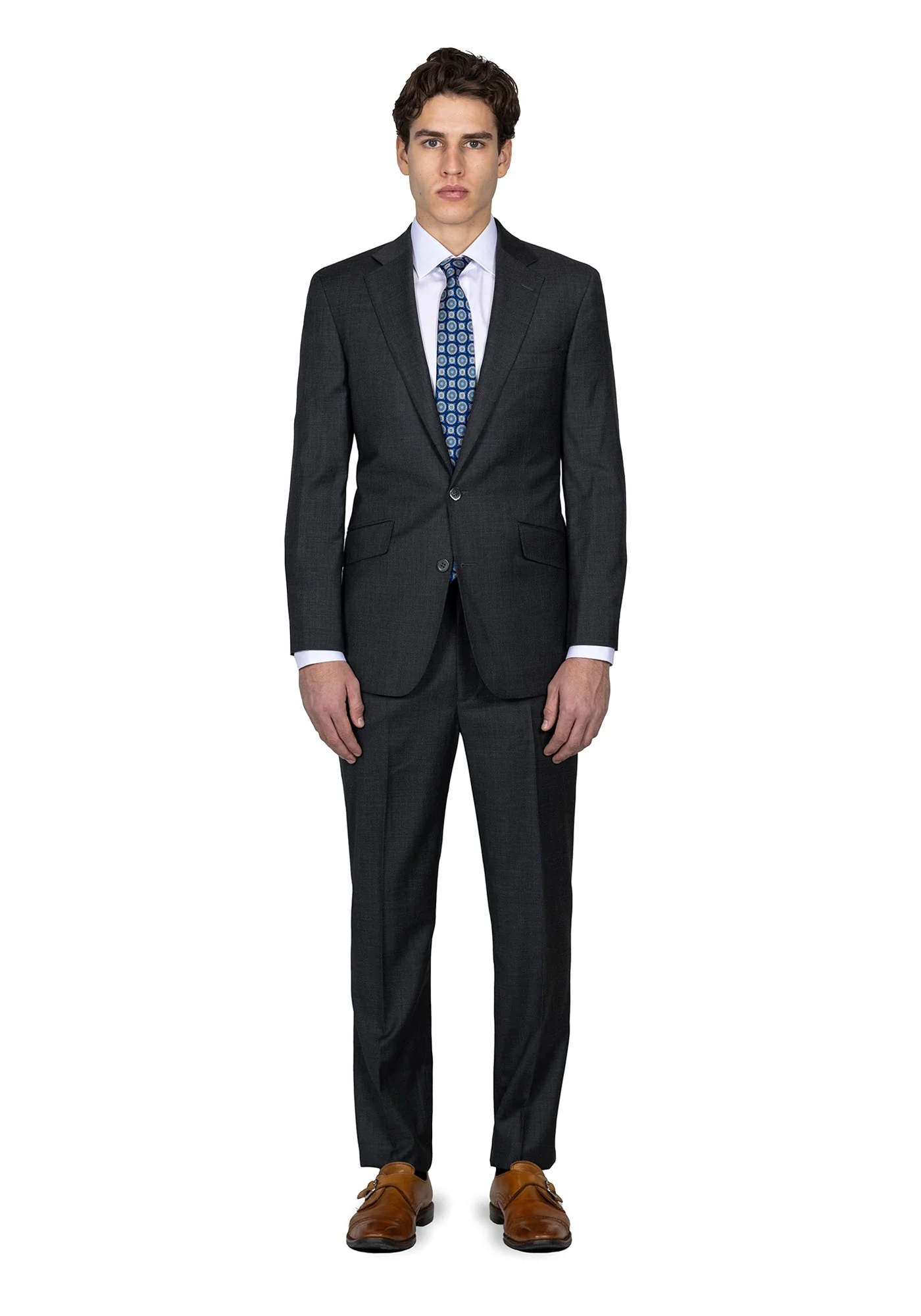 The Harkness Charcoal Grey Sharkskin Blazer