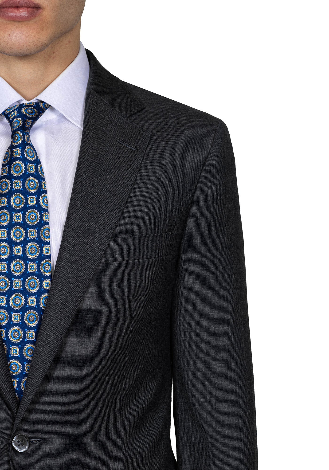 The Harkness Charcoal Grey Sharkskin Blazer - Image 4