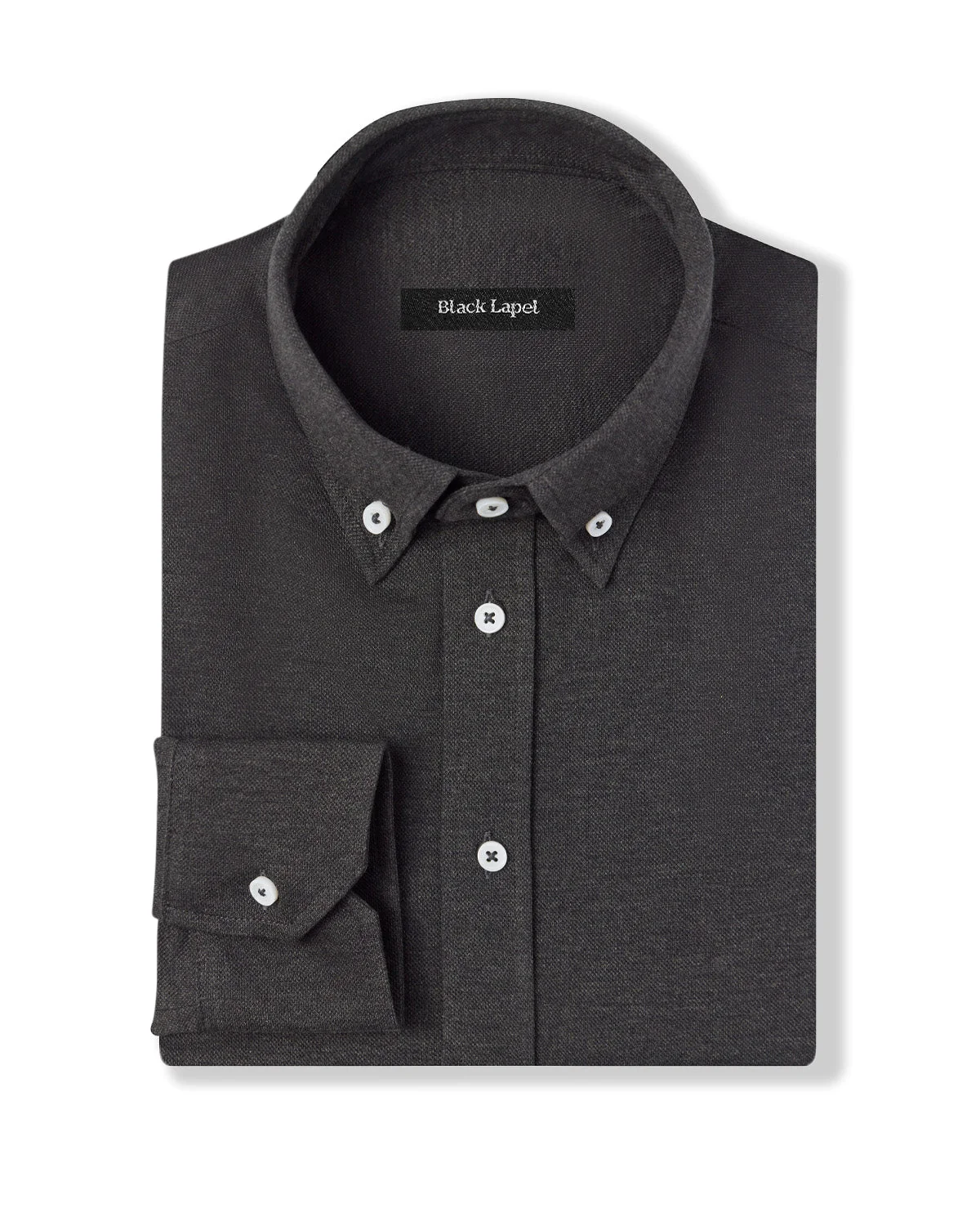 Charcoal Performance Pique Knit Shirt