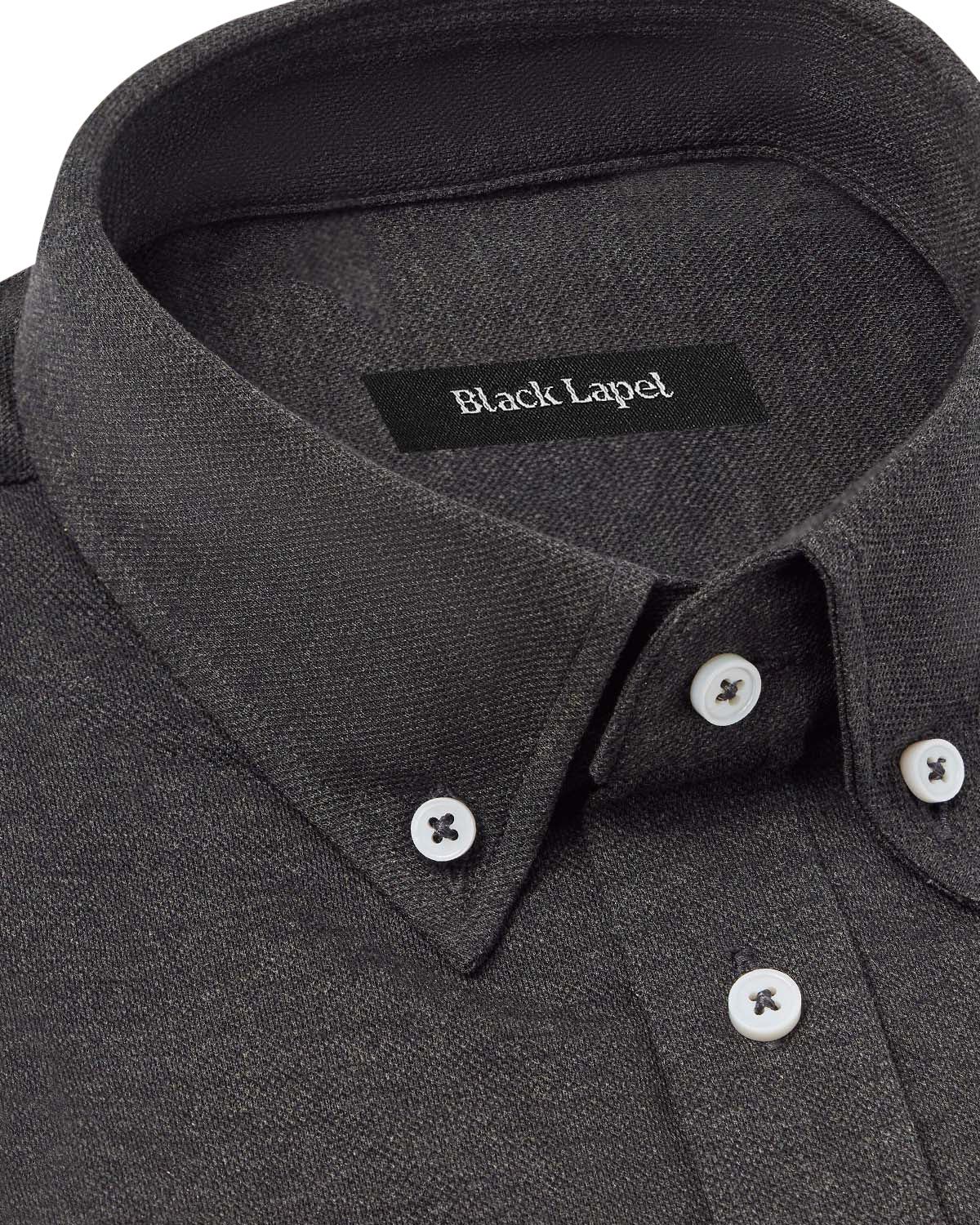 Charcoal Performance Pique Knit Shirt - Image 2