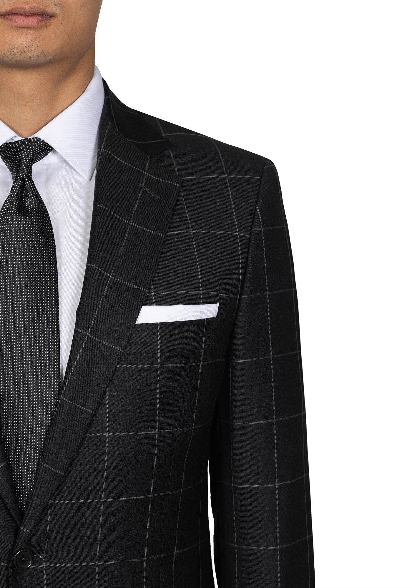 Charcoal Windowpane Blazer - Image 3