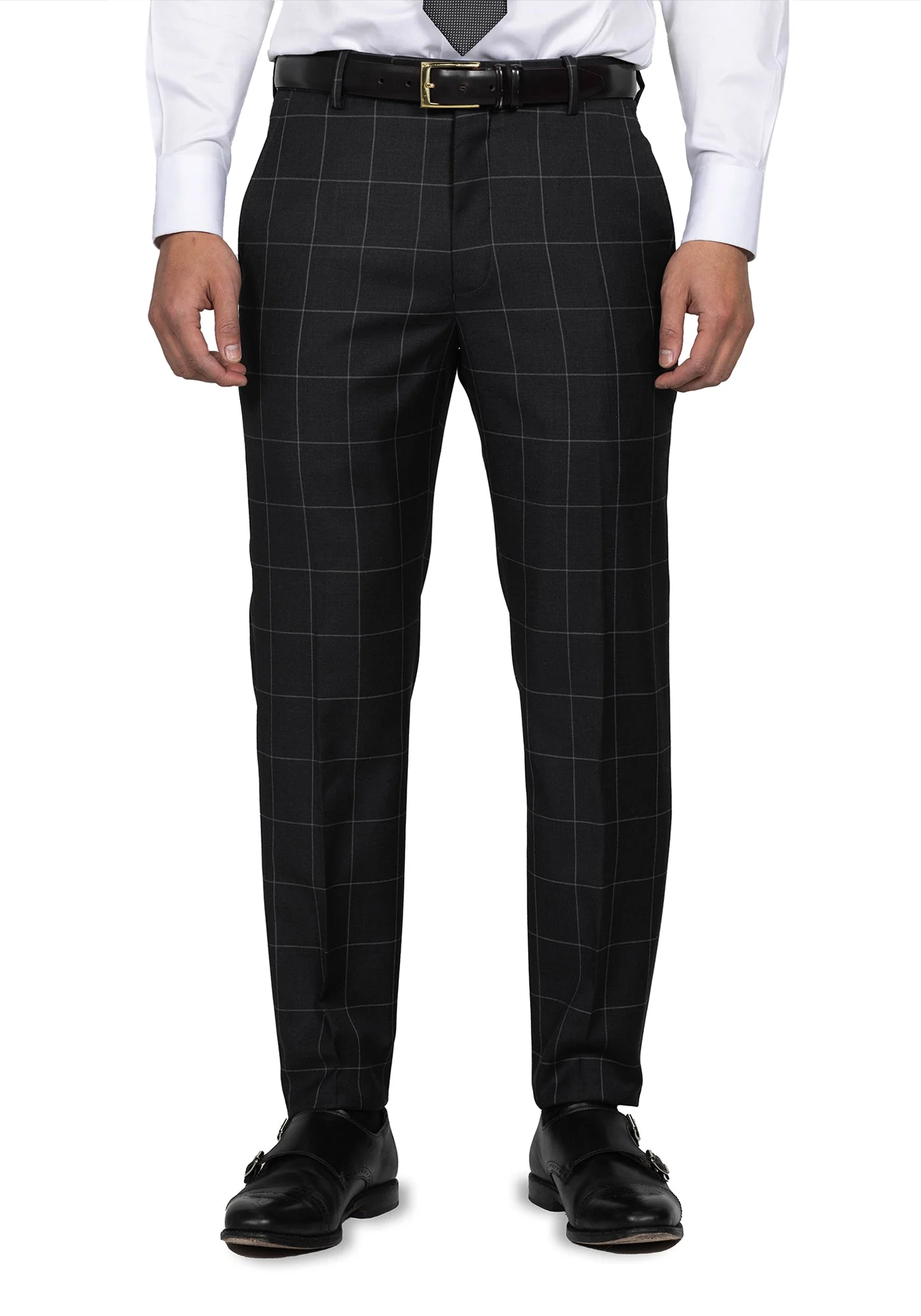 Charcoal Windowpane Blazer - Image 6