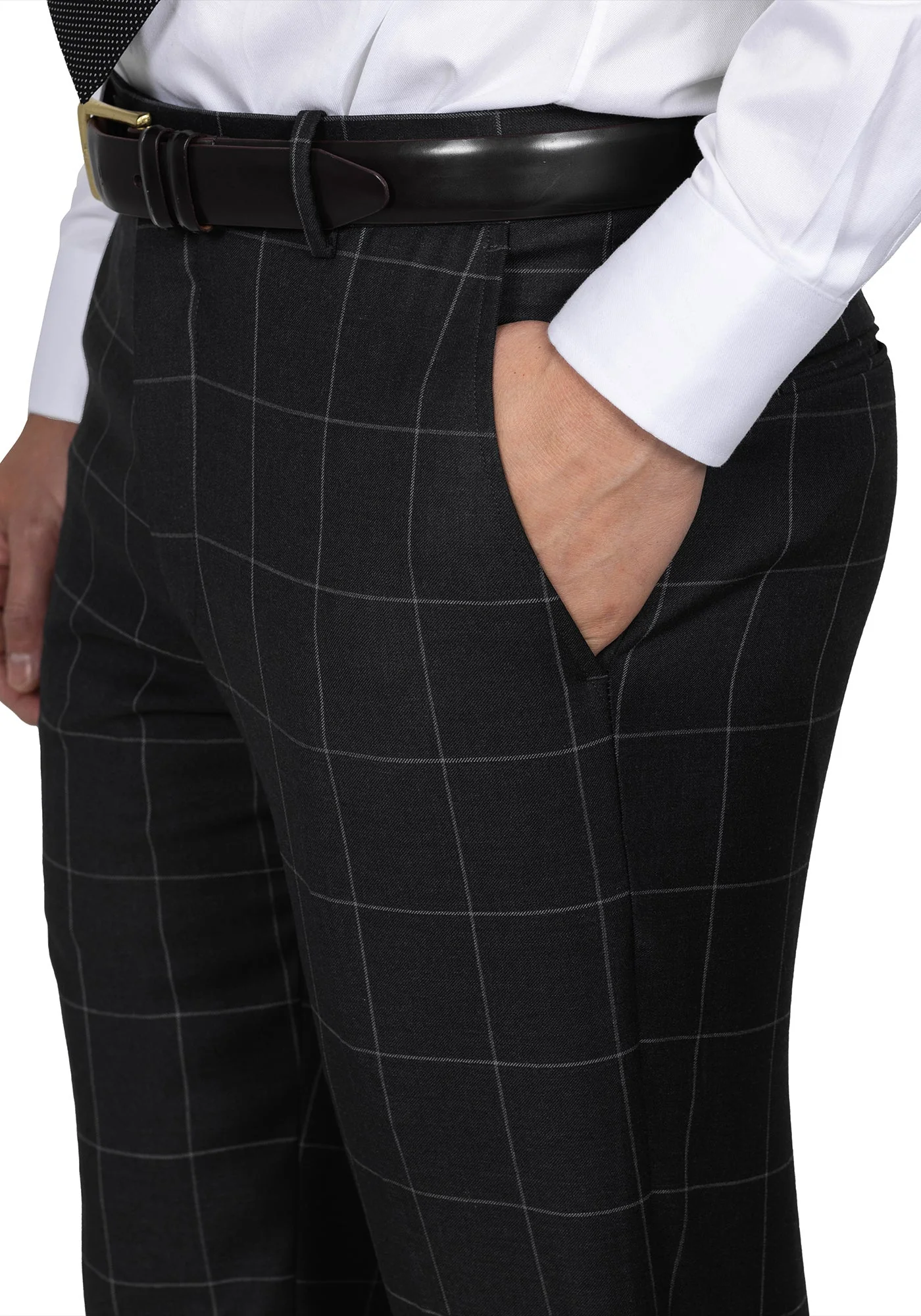 Charcoal Windowpane Blazer - Image 7