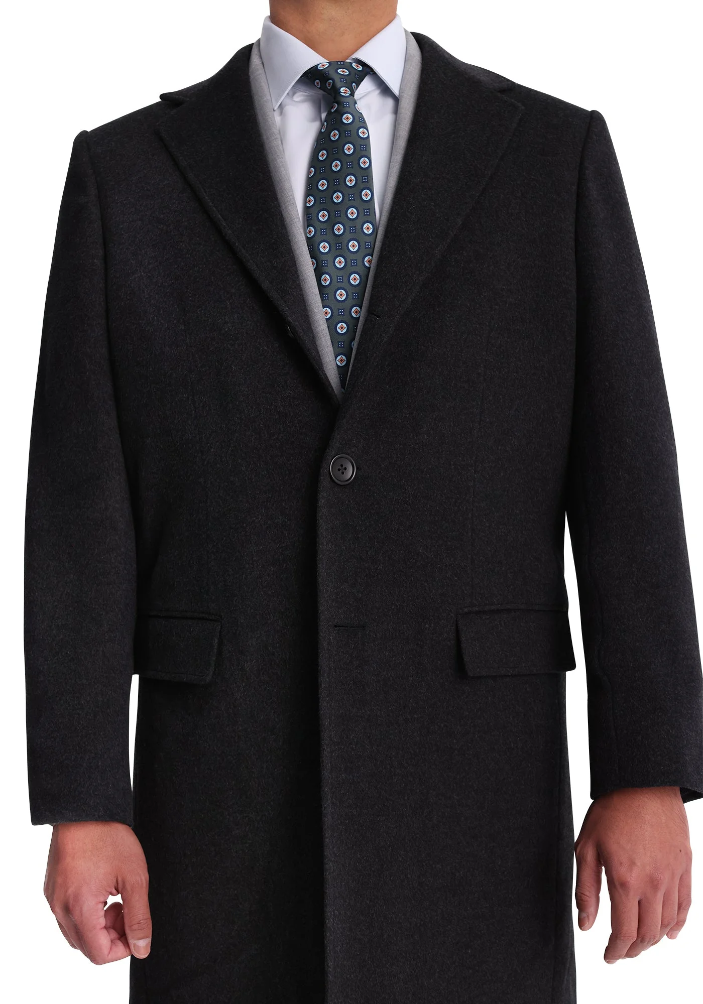 Charcoal Wool-Angora Overcoat - Image 3