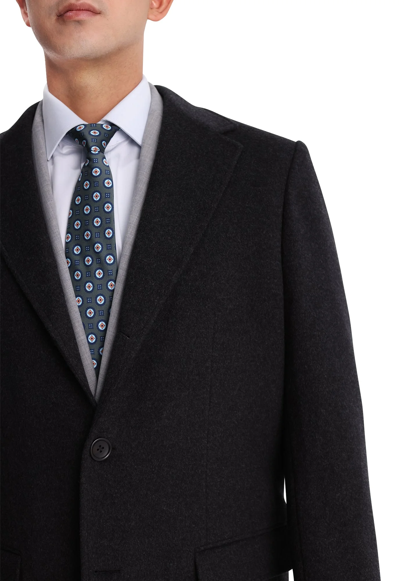 Charcoal Wool-Angora Overcoat - Image 4
