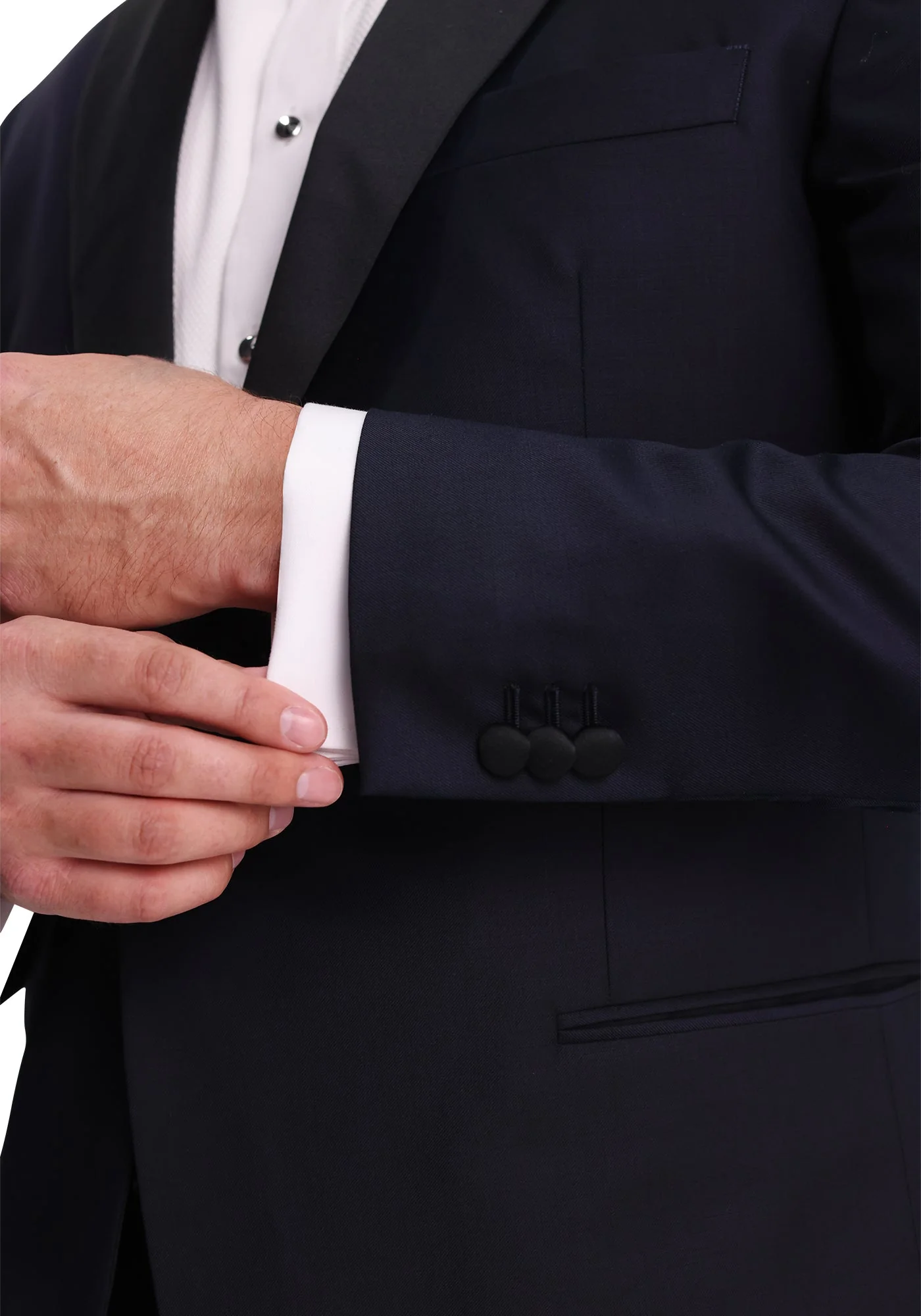 Classic Navy Blue Tuxedo Pants - Image 5