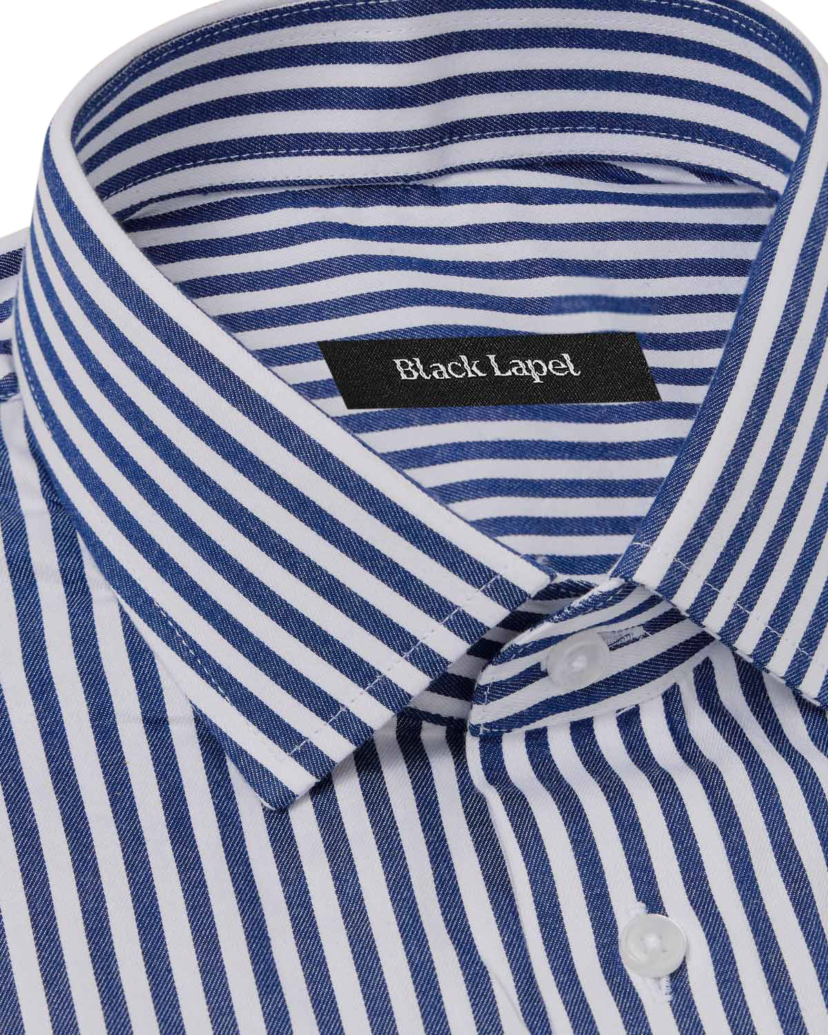Cornerstone Dark Blue Bengal Stripe Dress Shirt - Image 2