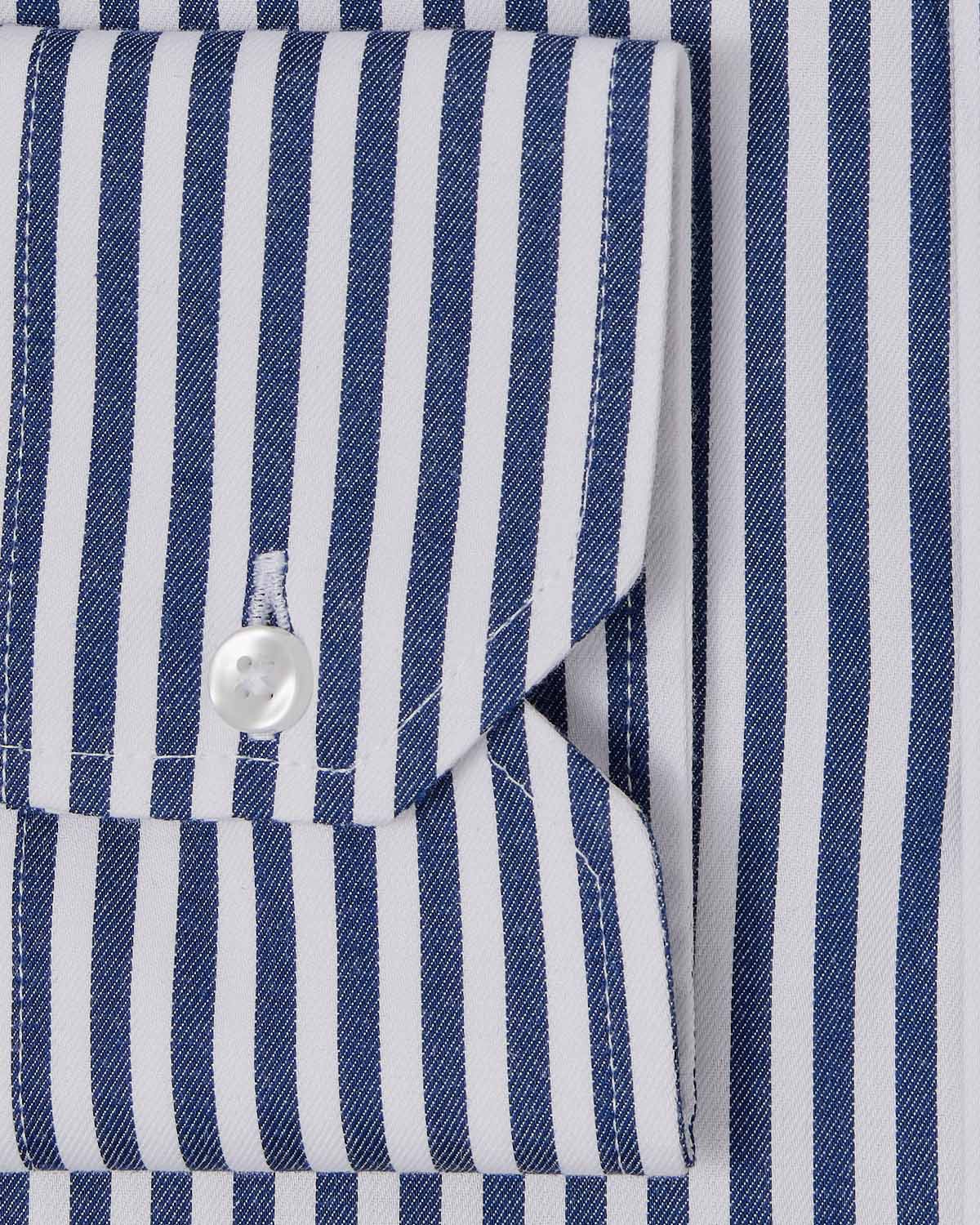 Cornerstone Dark Blue Bengal Stripe Dress Shirt - Image 3