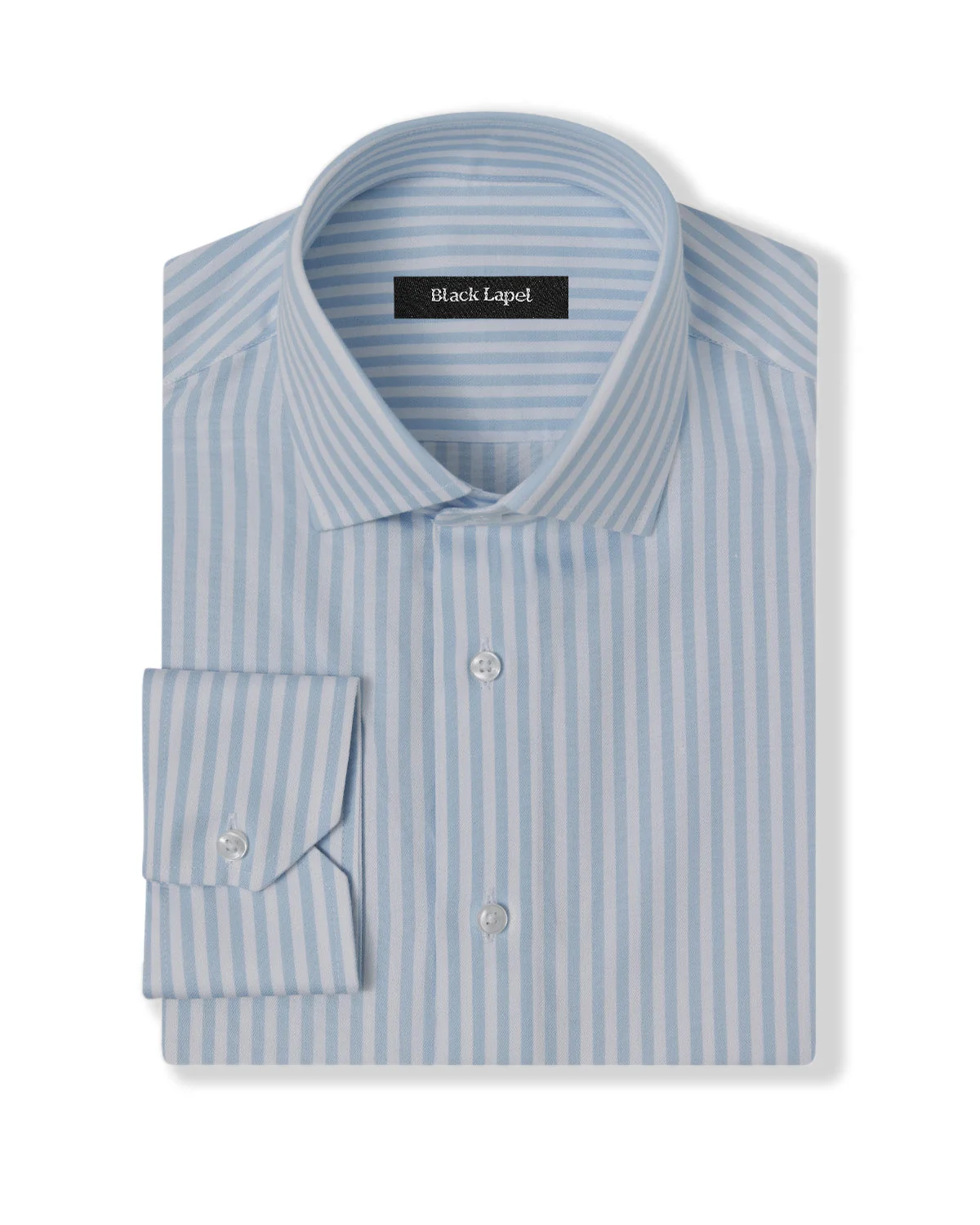 Cornerstone Light Blue Bengal Stripe Dress Shirt