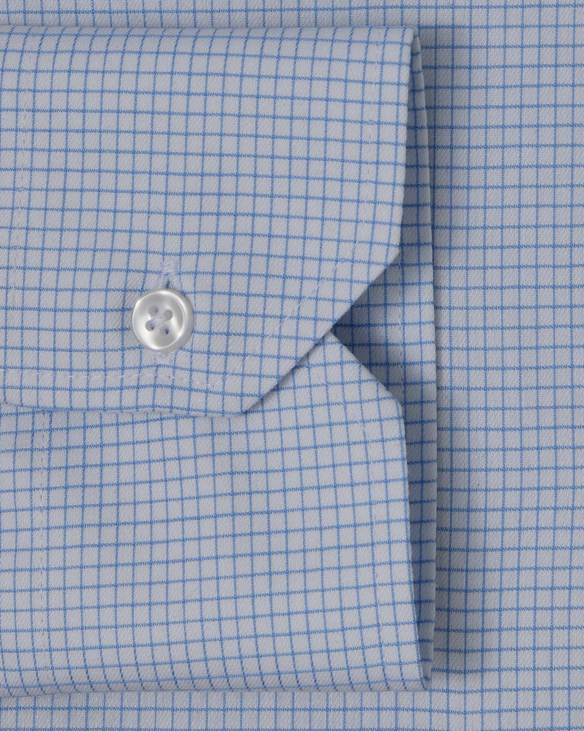 Cornerstone Light Blue Graph Check Dress Shirt - Image 3