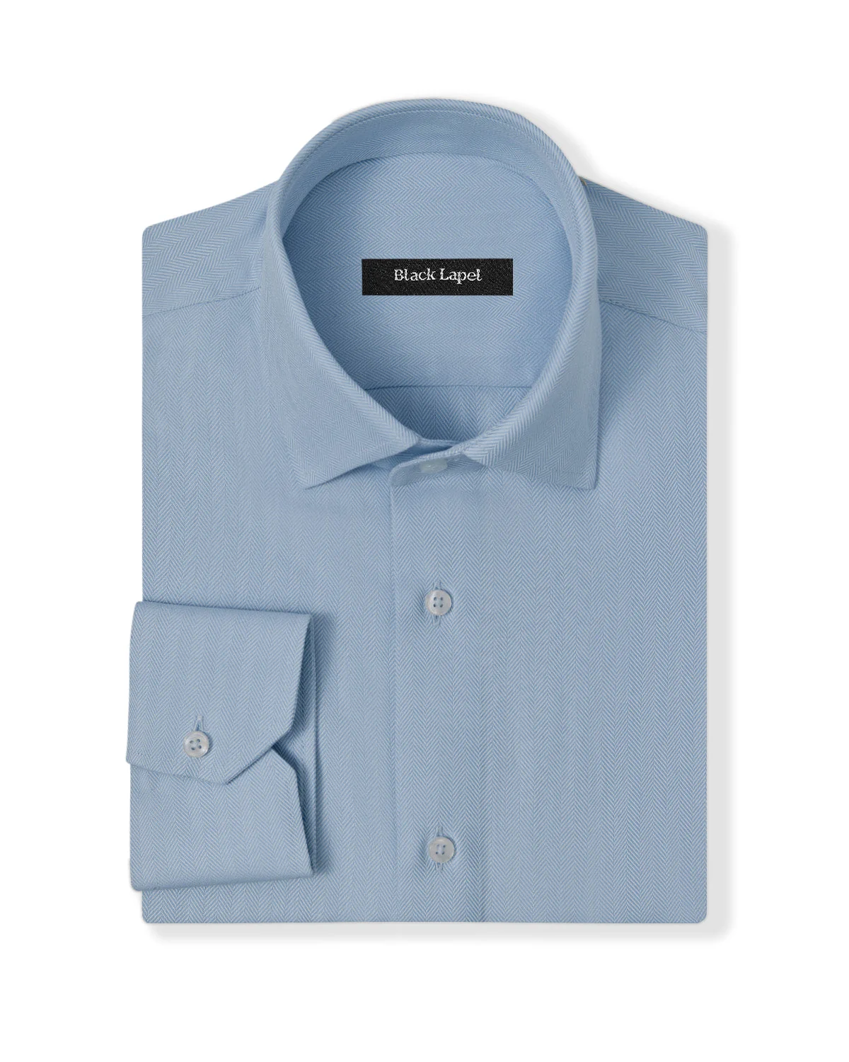 Cornerstone Light Blue Herringbone Dress Shirt