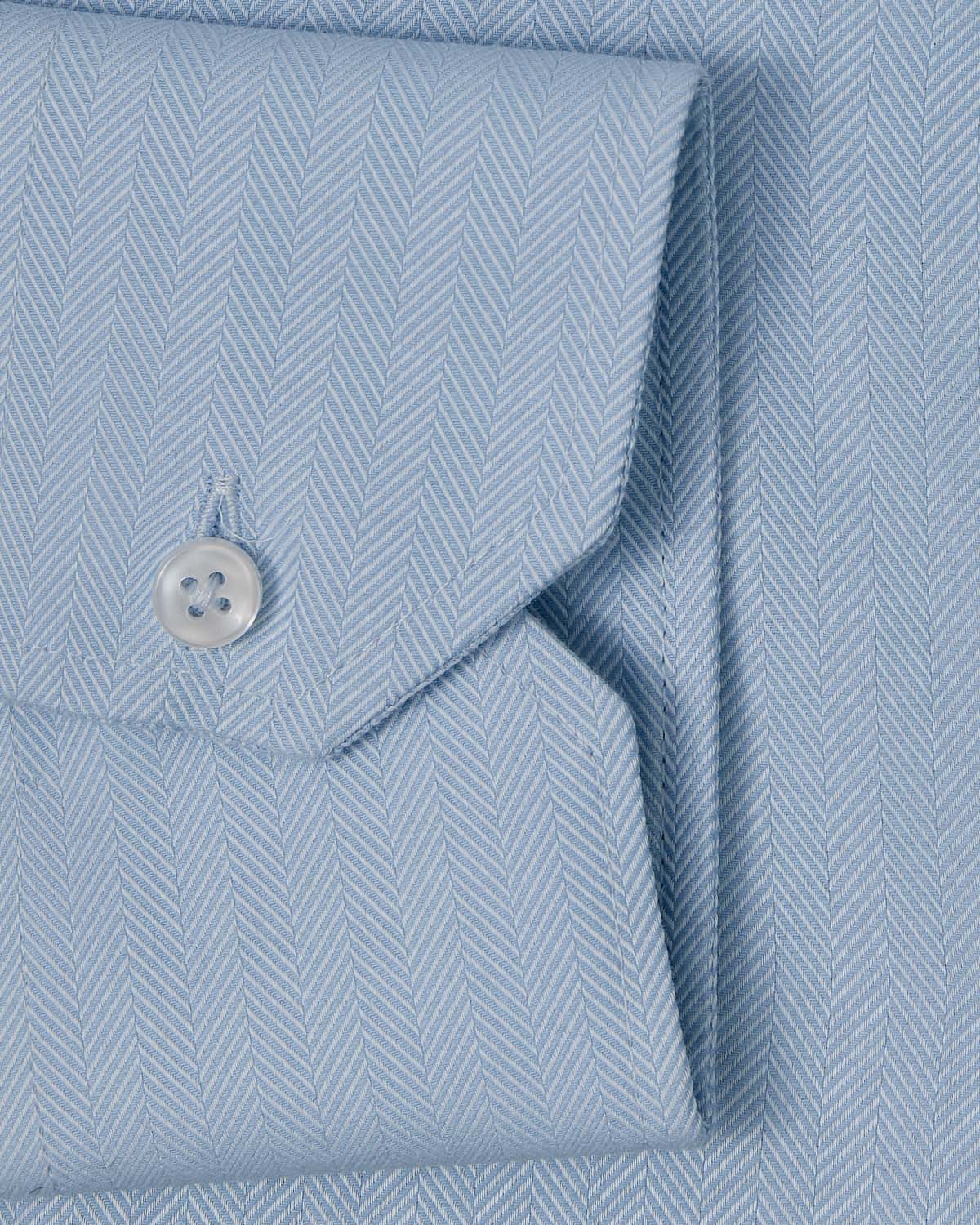 Cornerstone Light Blue Herringbone Dress Shirt - Image 3