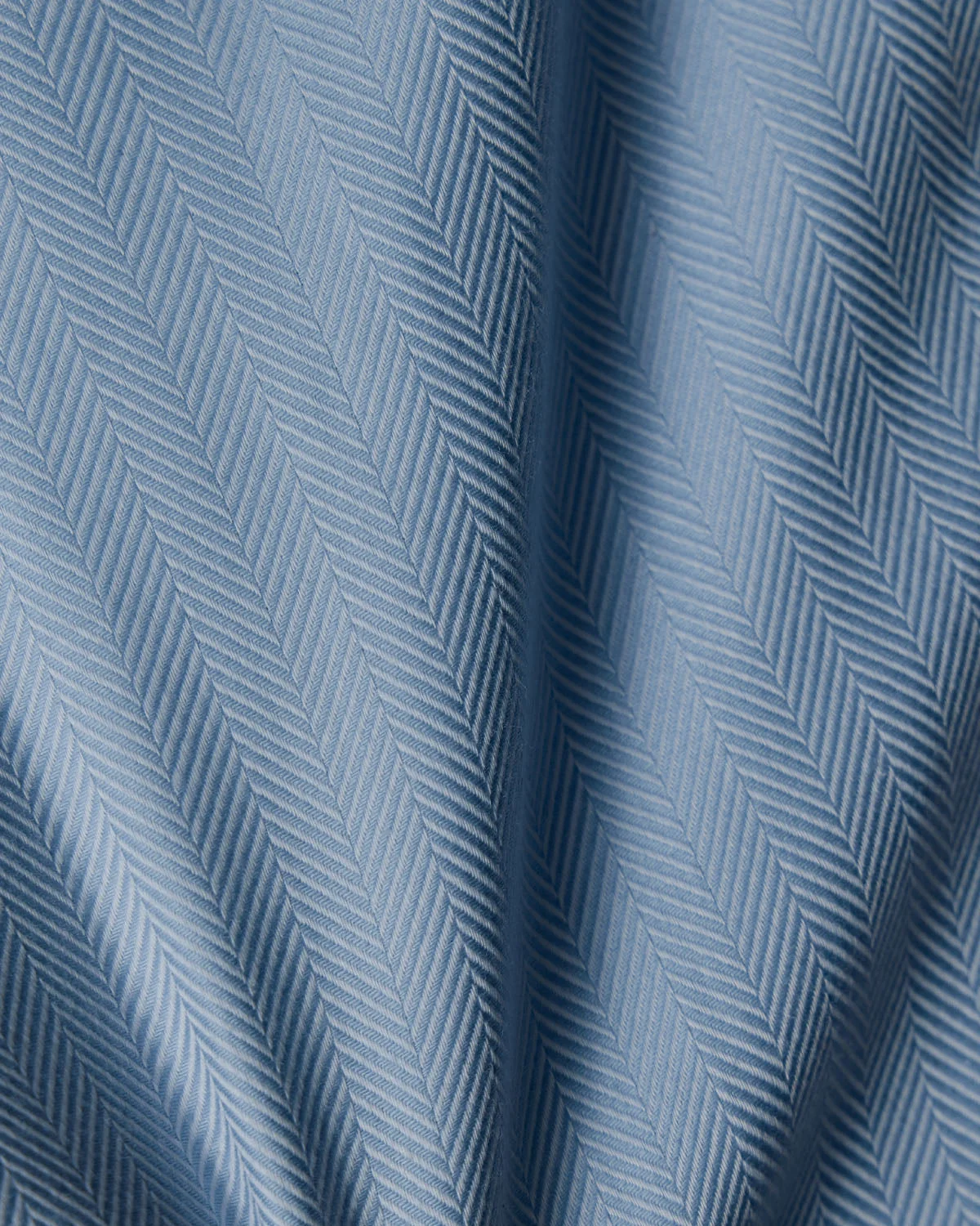Cornerstone Light Blue Herringbone Dress Shirt - Image 4