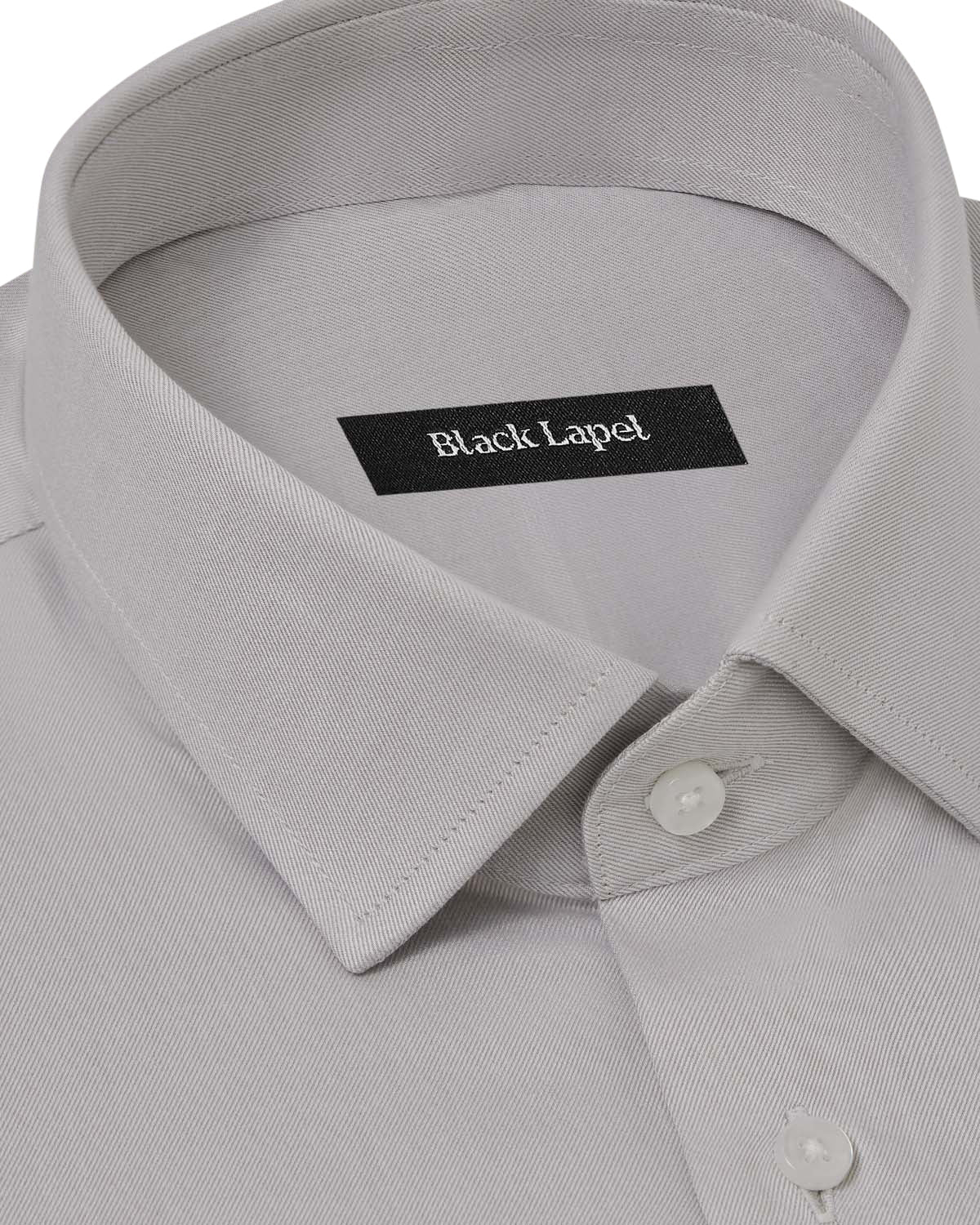 Cornerstone Light Grey Fine Twill Dress Shirt - Image 2