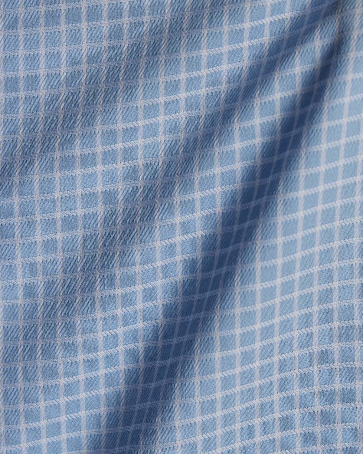 Cornerstone Sky Blue Graph Check Dress Shirt - Image 4