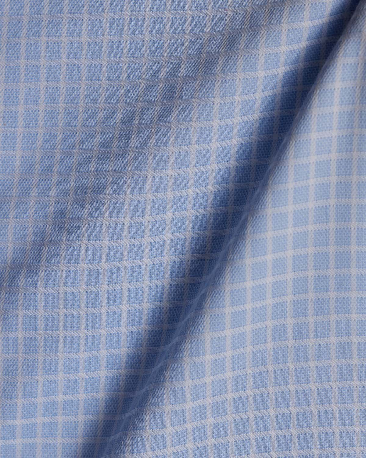 Cornerstone White and Blue Graph Check Dress Shirt - Image 4