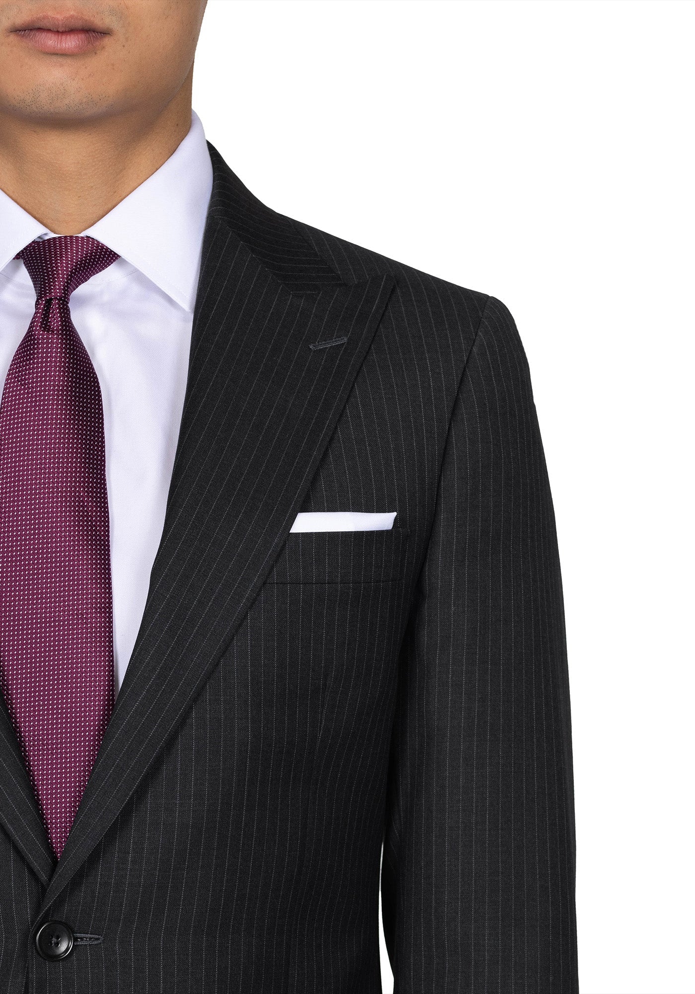 The Veritas Dark Grey Pinstripe Suit - Image 3