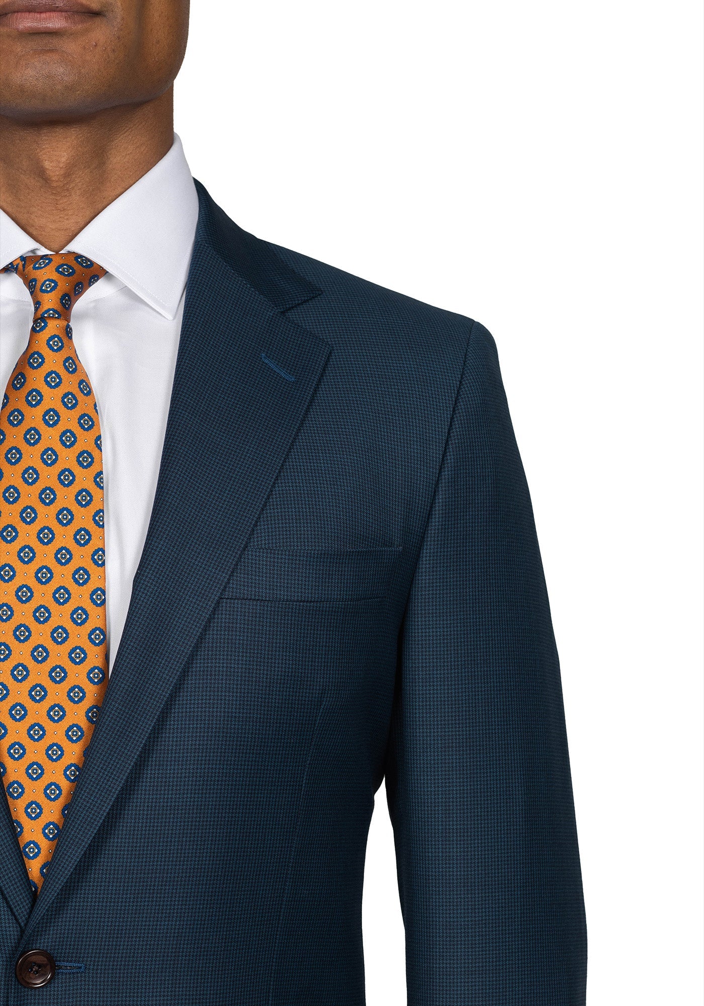 Dark Teal Houndstooth Blazer - Image 3