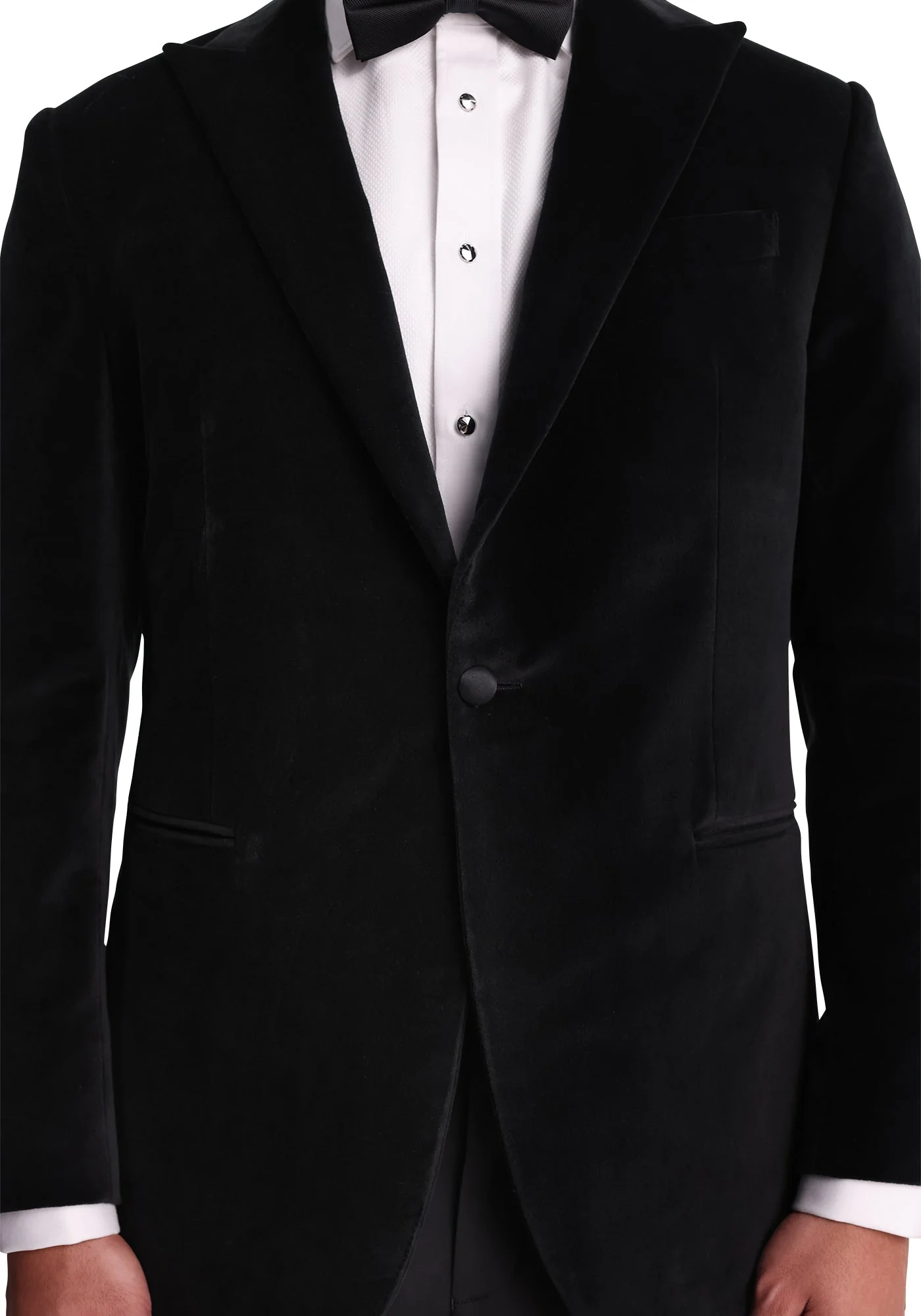 Deep Black Velvet Tuxedo - Image 3