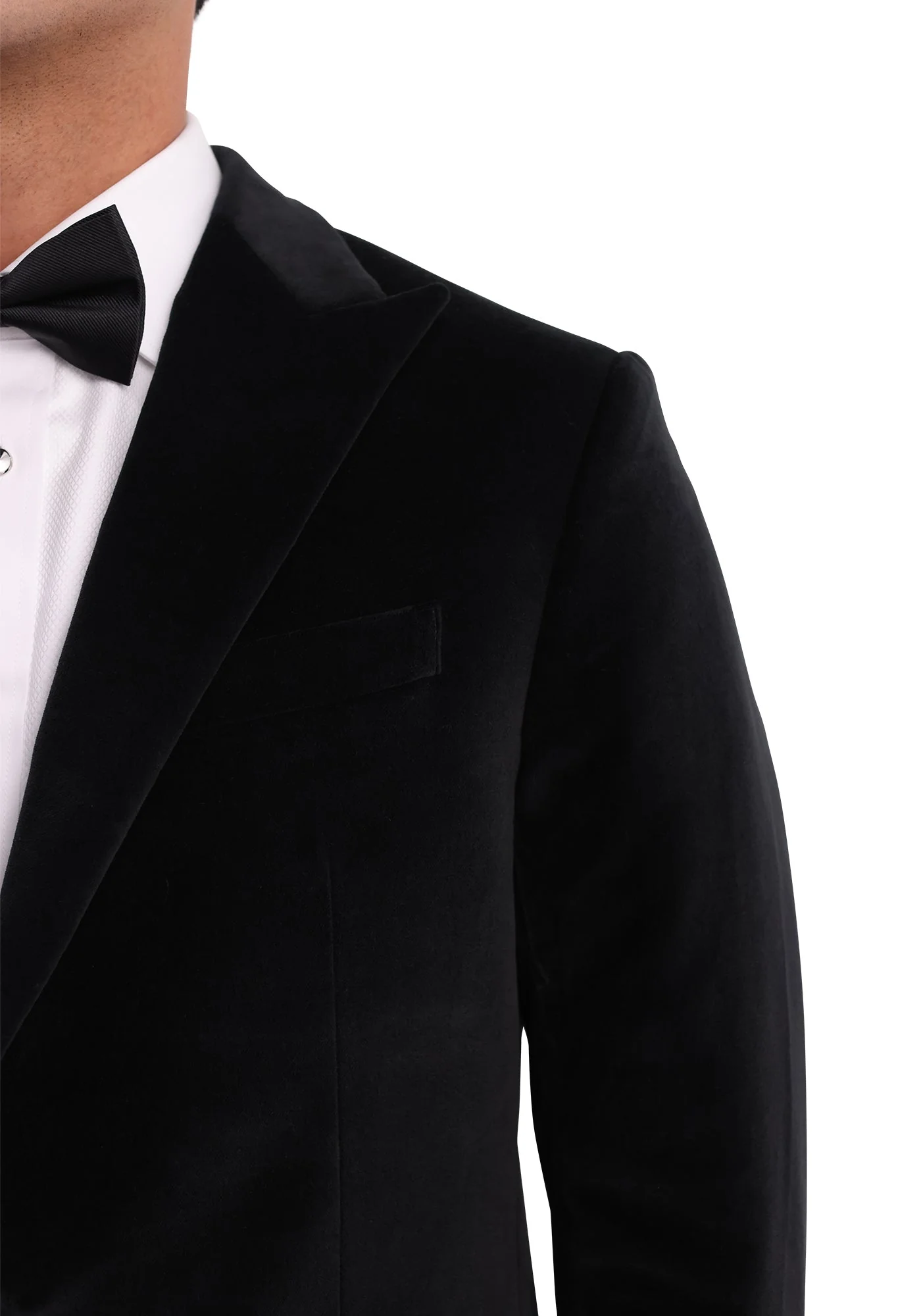 Deep Black Velvet Tuxedo - Image 4