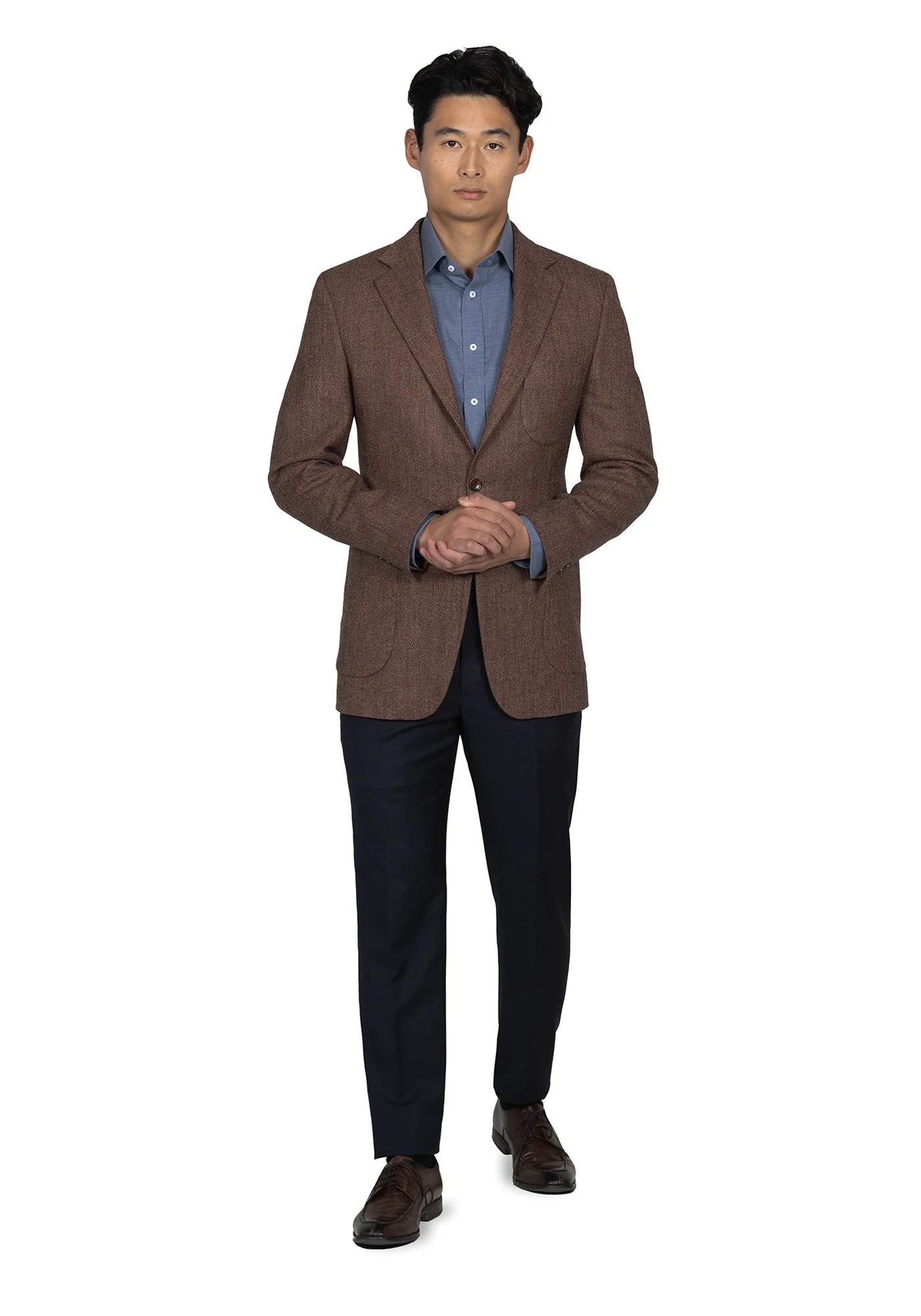 Dusty Rose Herringbone Blazer - Image 2