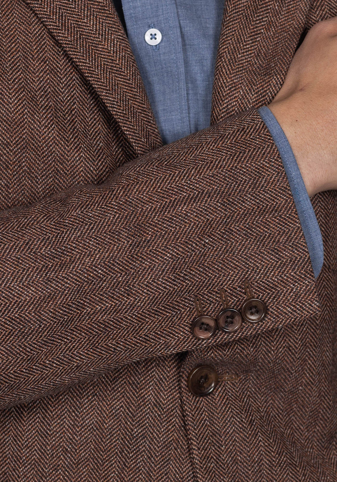 Dusty Rose Herringbone Blazer - Image 5