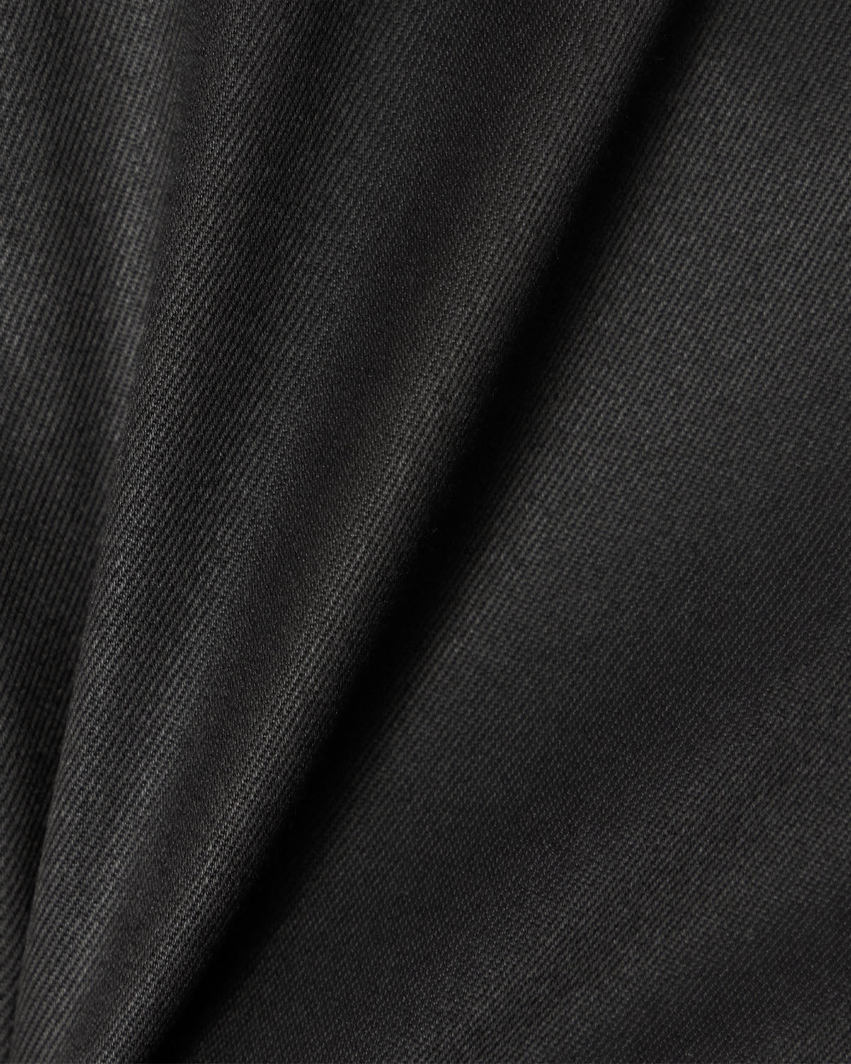 Easy-Care Black Fine Twill Dress Shirt - Image 4