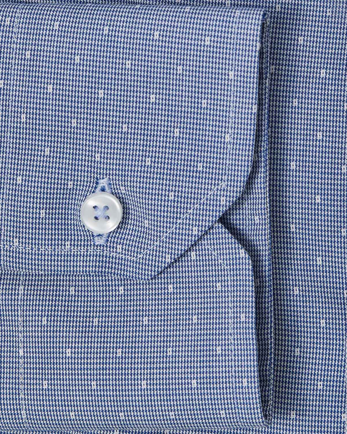 Easy-Care Blue Dot Weave Dress Shirt - Image 3