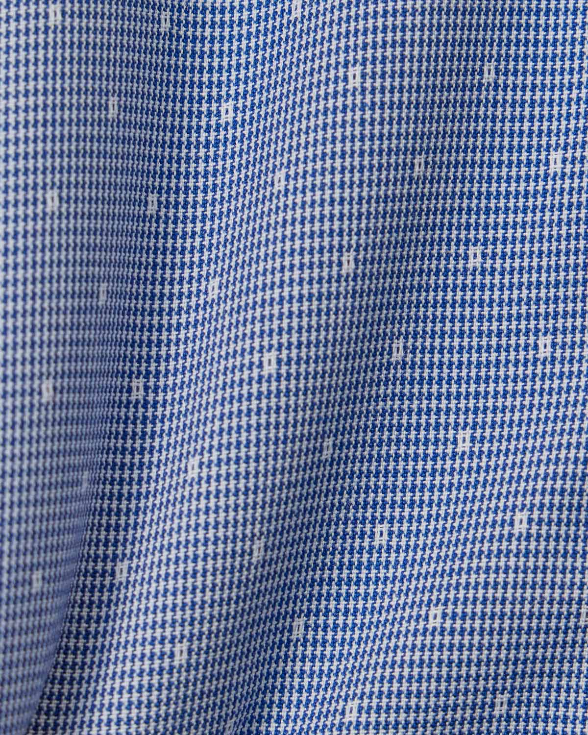 Easy-Care Blue Dot Weave Dress Shirt - Image 4